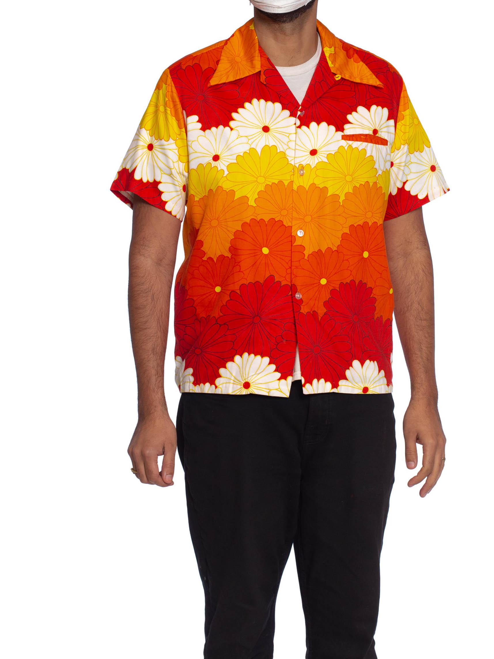 red and yellow hawaiian shirt