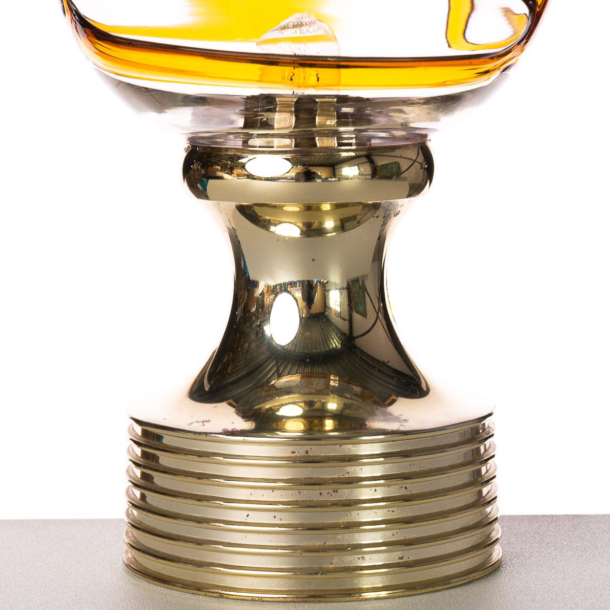 Allemand Lampe de bureau orange/jaune des années 1960 attribuée à Doria en vente