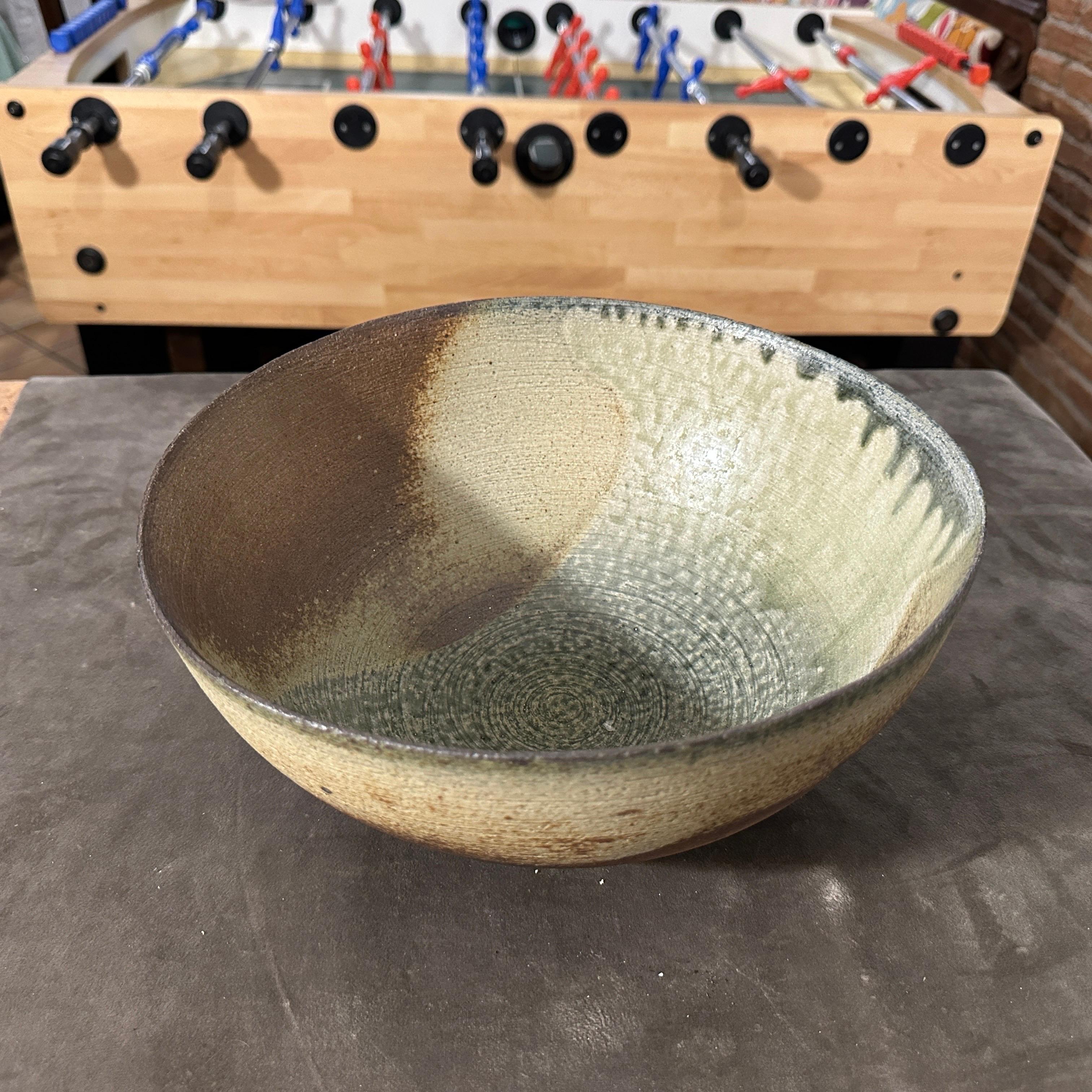1960s Organic Modern Stoneware Bowl by Nanni Valentini for Ceramica Arcore For Sale 3