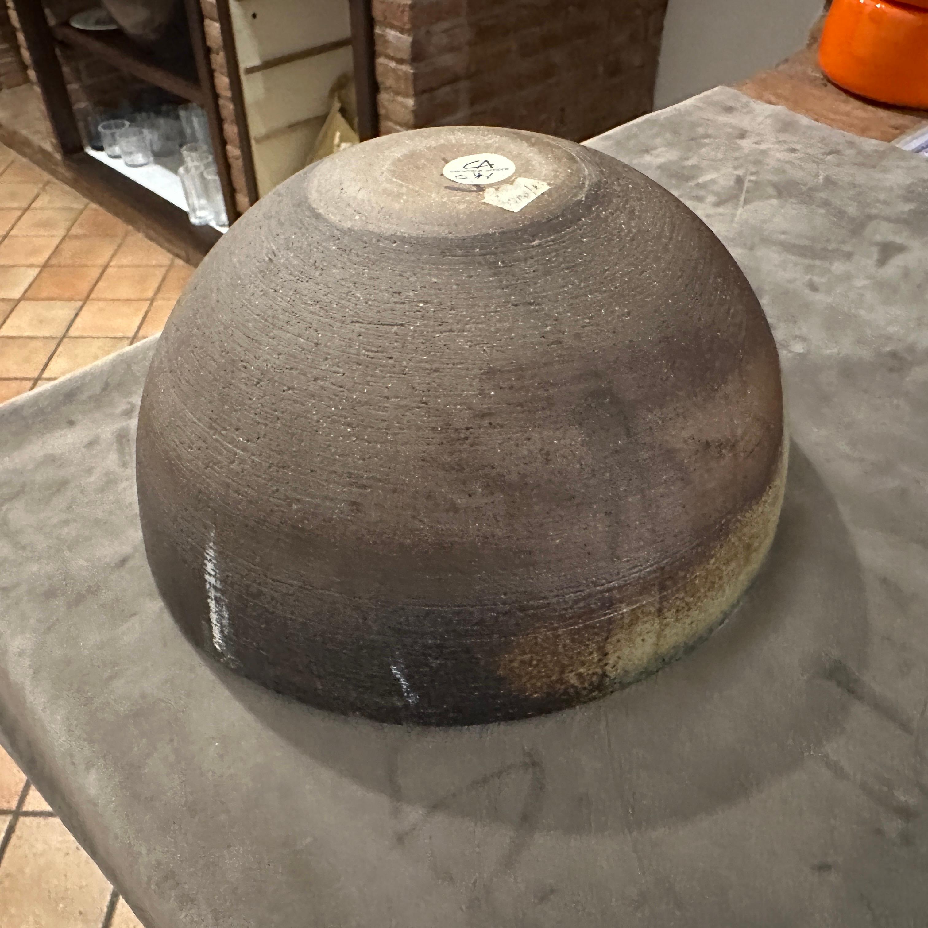 1960s Organic Modern Stoneware Bowl by Nanni Valentini for Ceramica Arcore For Sale 5