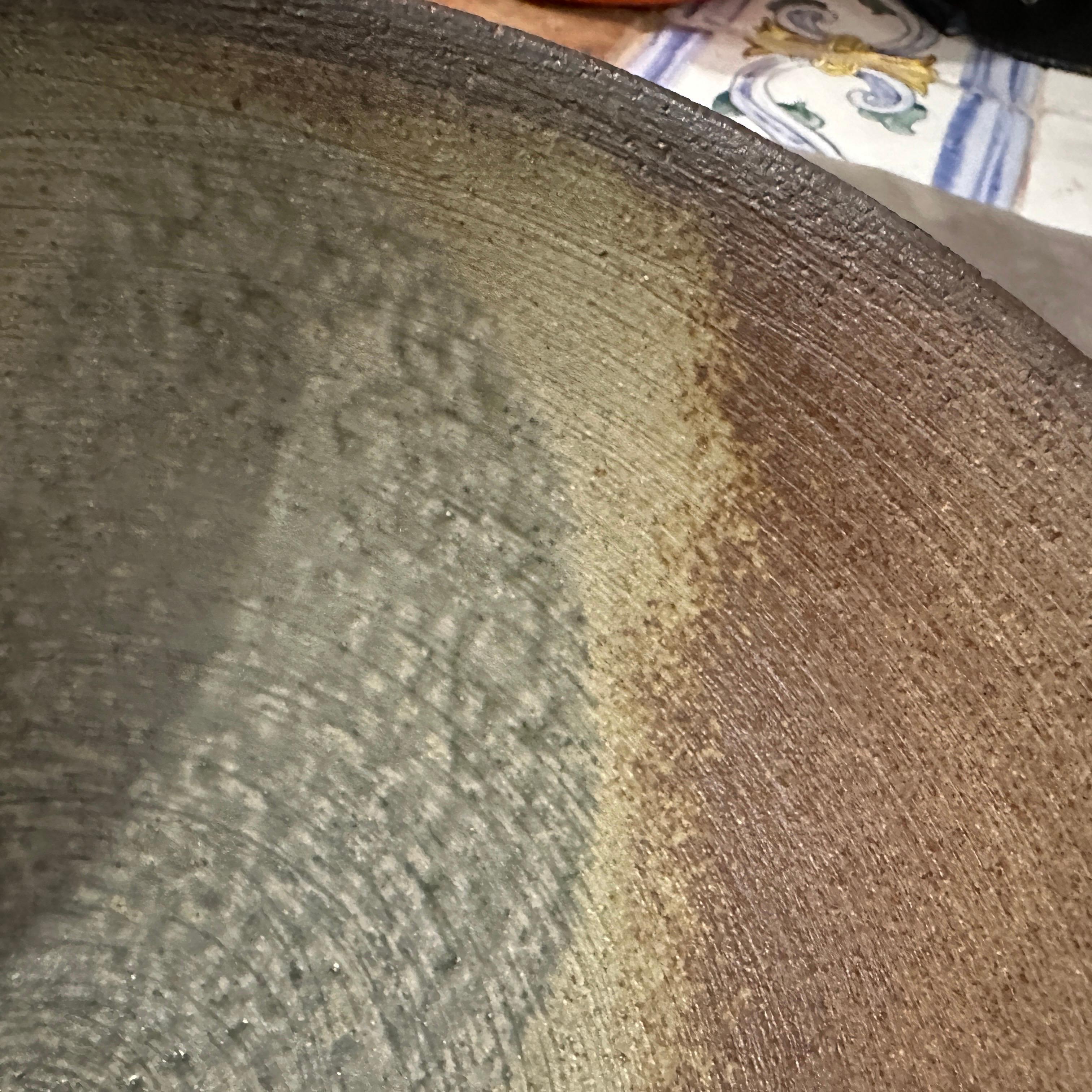 20th Century 1960s Organic Modern Stoneware Bowl by Nanni Valentini for Ceramica Arcore For Sale