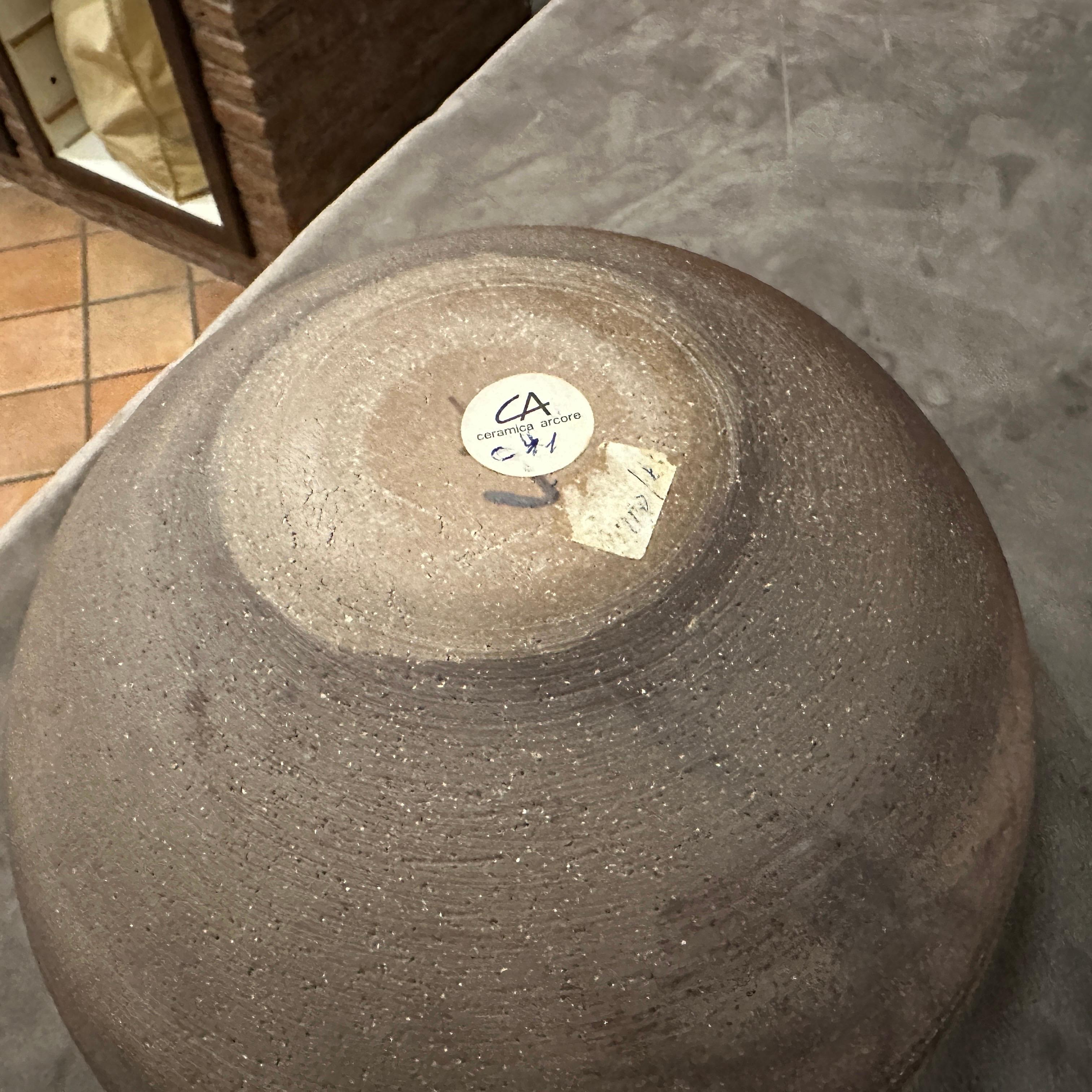 Porcelain 1960s Organic Modern Stoneware Bowl by Nanni Valentini for Ceramica Arcore For Sale