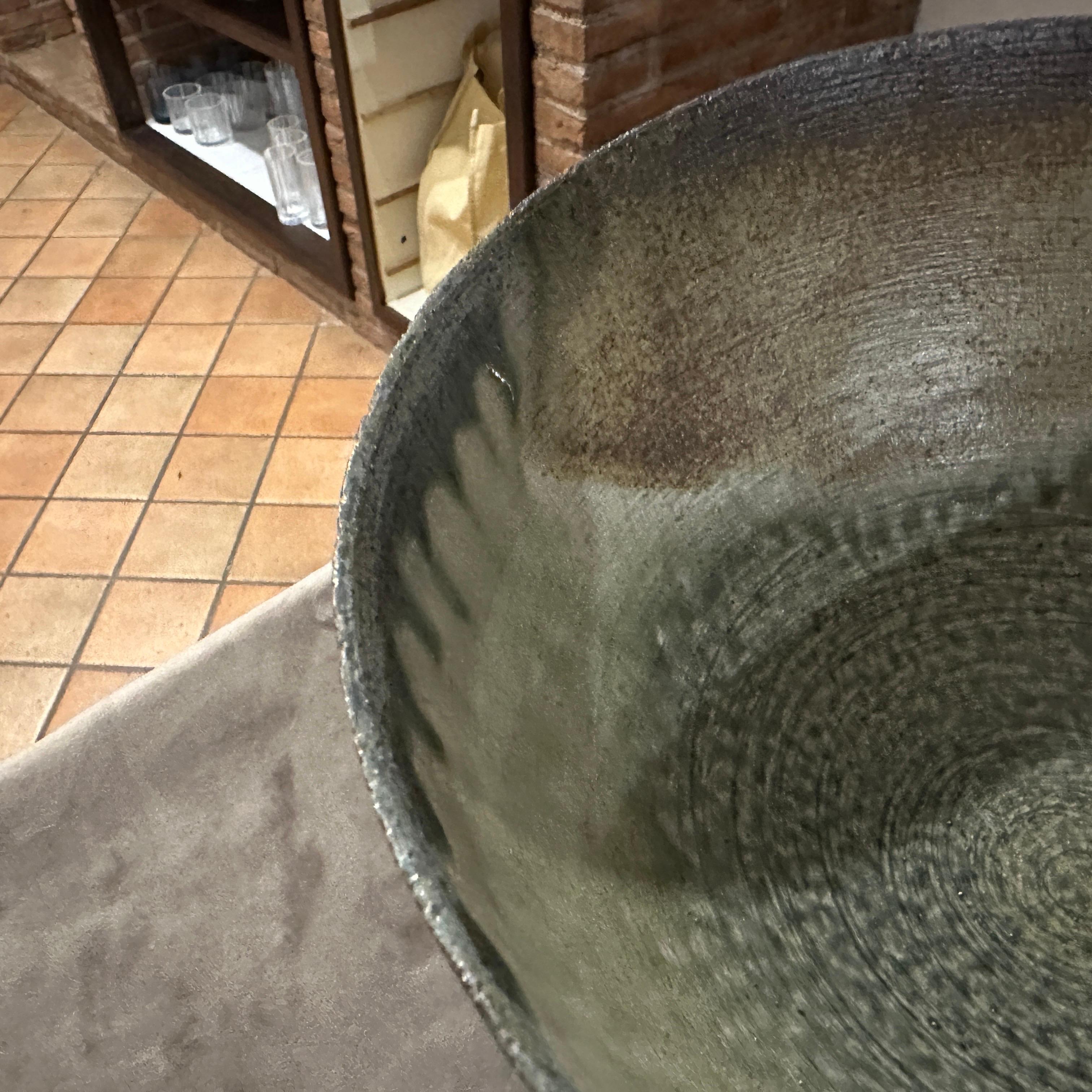 1960s Organic Modern Stoneware Bowl by Nanni Valentini for Ceramica Arcore For Sale 2