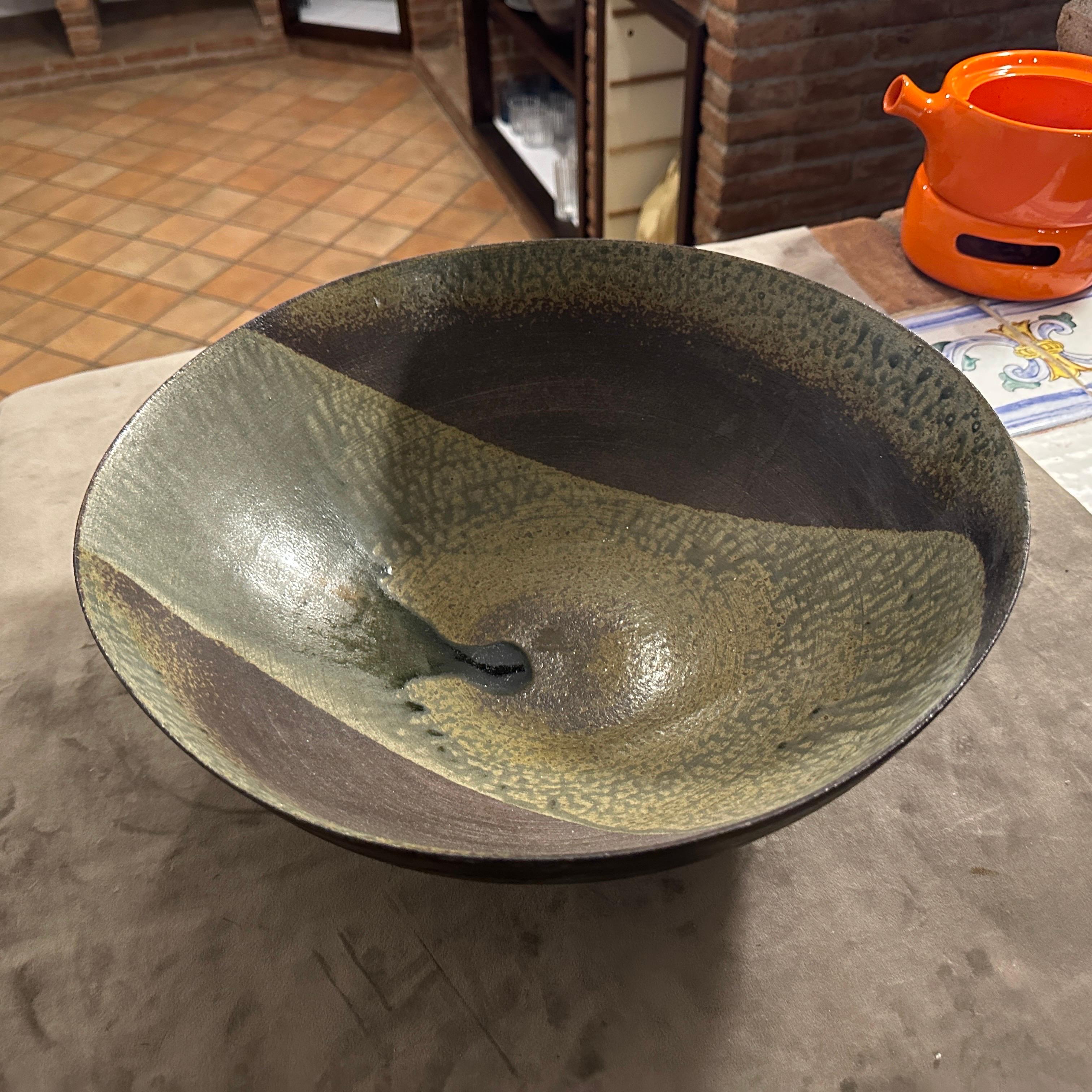 Grand bol en grès organique moderne des années 1960 de Nanni Valentini pour Ceramica Arcore en vente 1