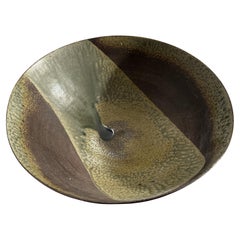 Große Schale aus organischem, modernem Steingut von Nanni Valentini für Ceramica Arcore, 1960er Jahre