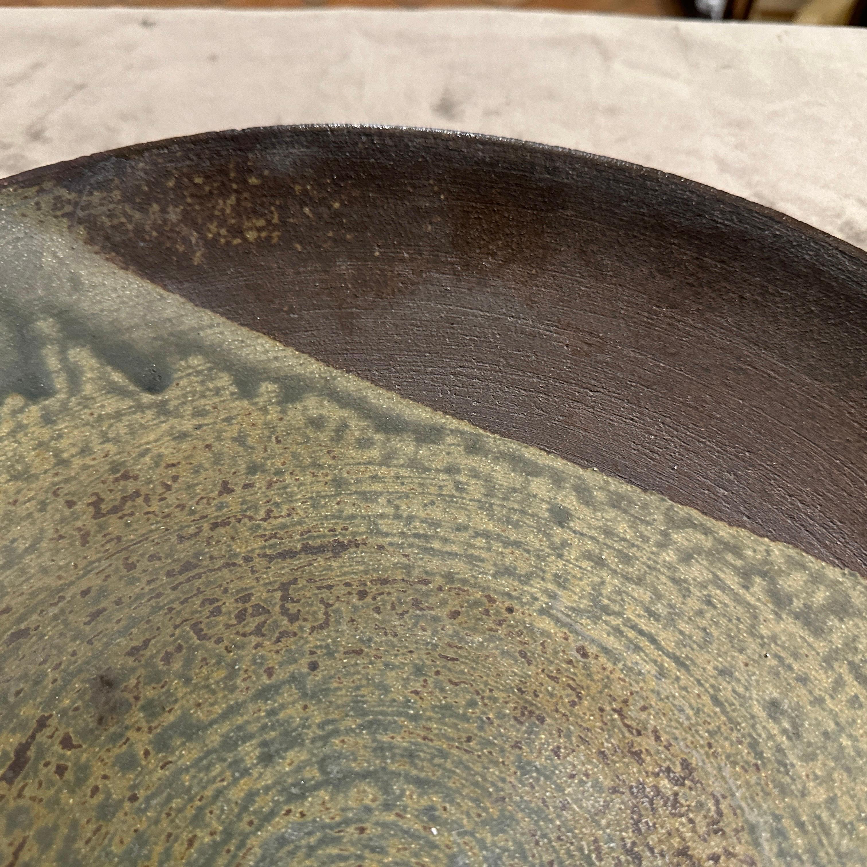 Grand plat en grès organique moderne des années 1960 par Nanni Valentini pour Ceramica Arcore en vente 2