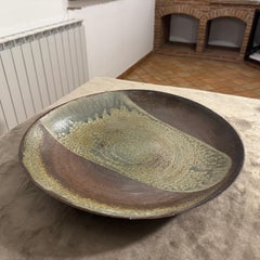 Grand plat en grès organique moderne des années 1960 par Nanni Valentini pour Ceramica Arcore