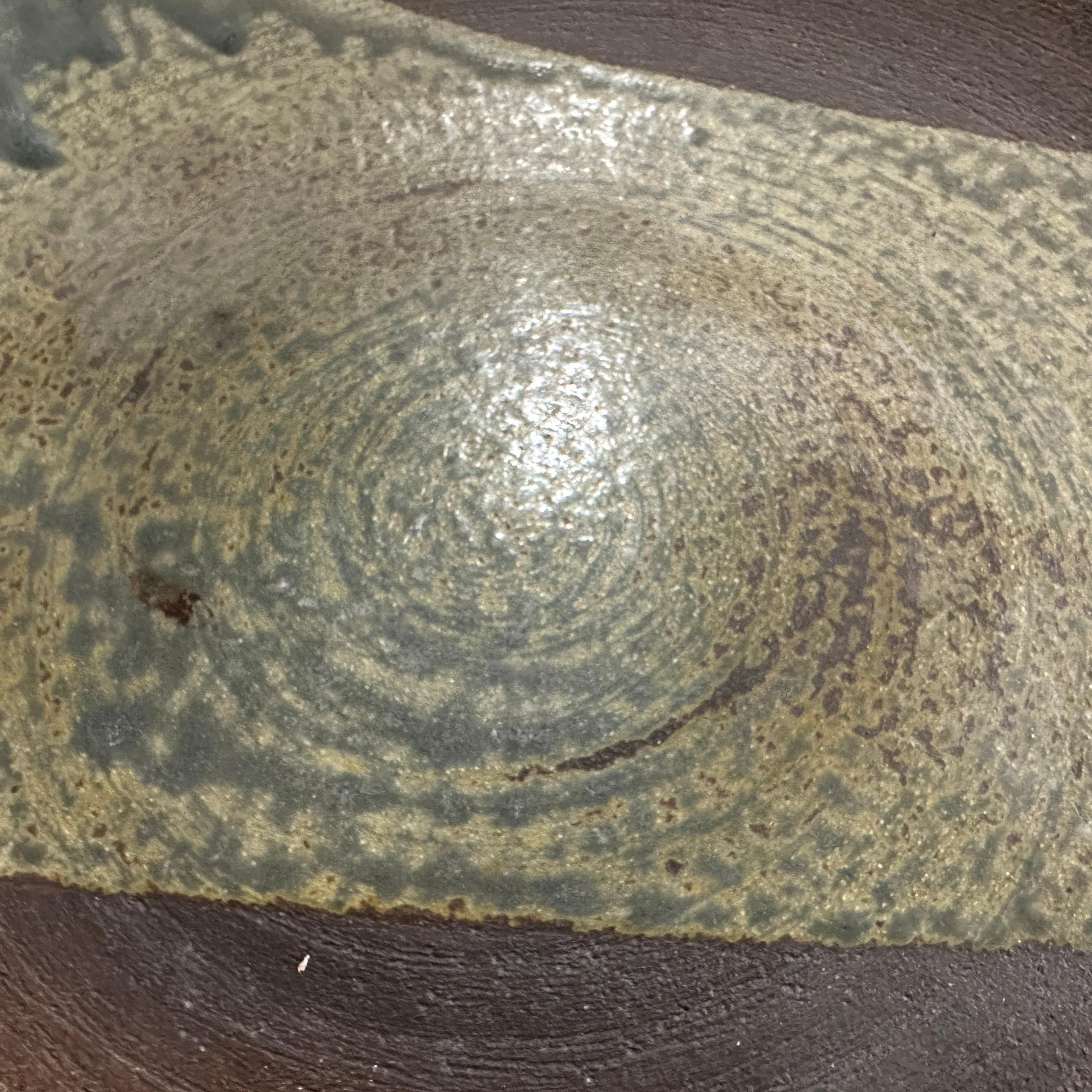 Peint à la main Grand plat en grès organique moderne des années 1960 par Nanni Valentini pour Ceramica Arcore en vente