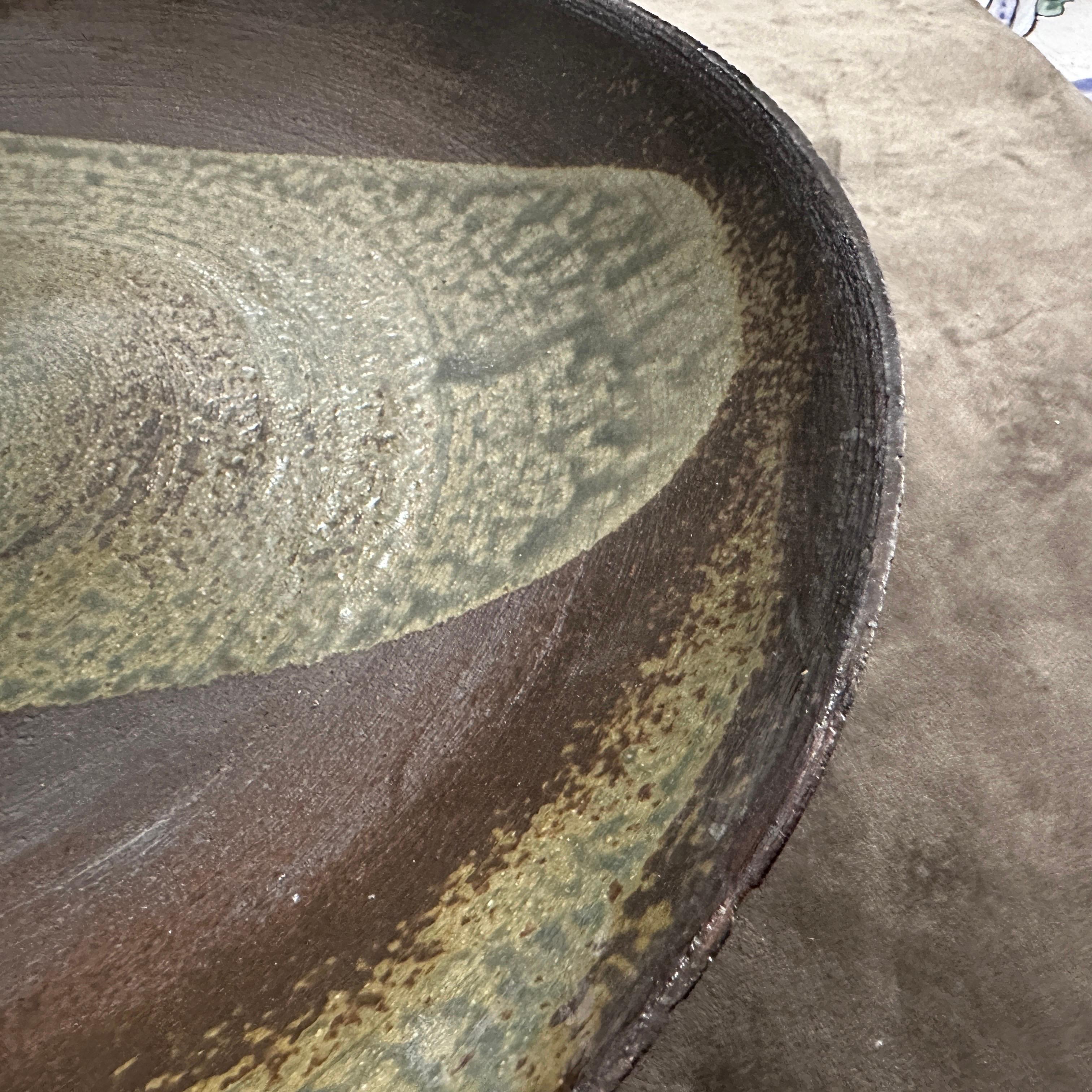 Grand plat en grès organique moderne des années 1960 par Nanni Valentini pour Ceramica Arcore Bon état - En vente à Aci Castello, IT