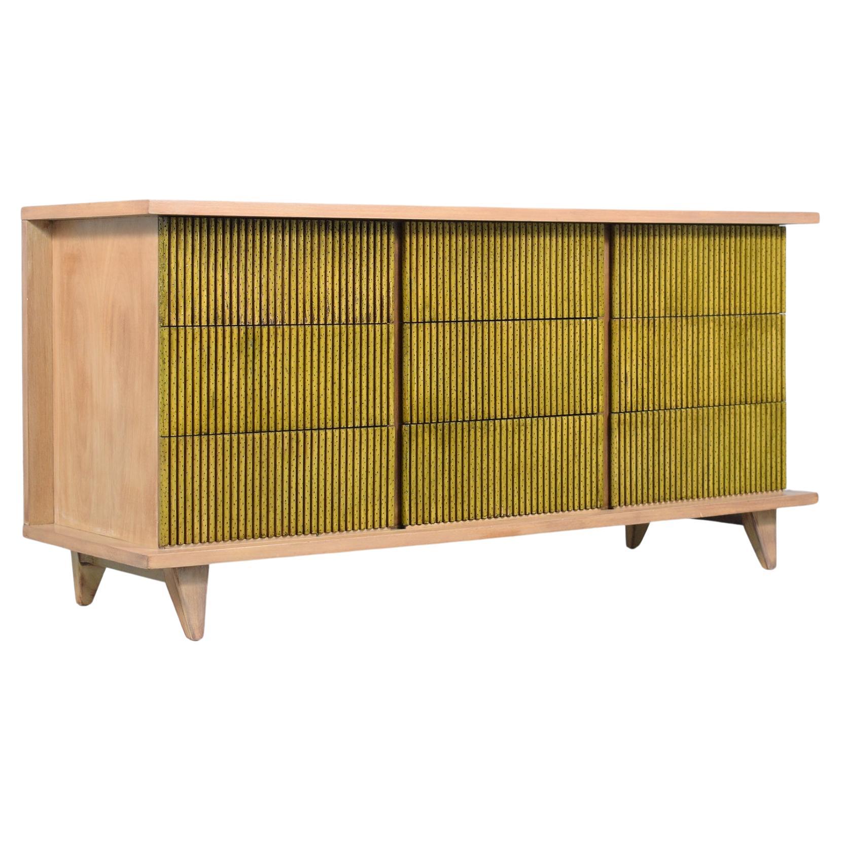 1960s Walnut Mid-Century Organic Modern Chest of Drawers: Handcrafted & Restored For Sale