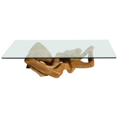 1960s Organic Sculpture Mid-Century Modern Design Coffee Table