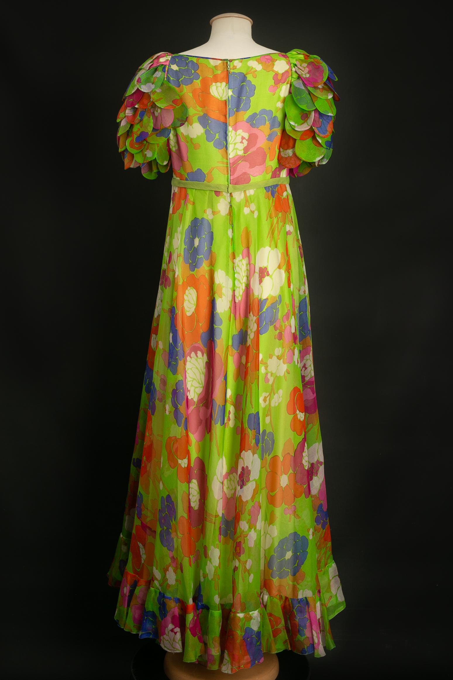 1960s organza dress In Good Condition For Sale In SAINT-OUEN-SUR-SEINE, FR