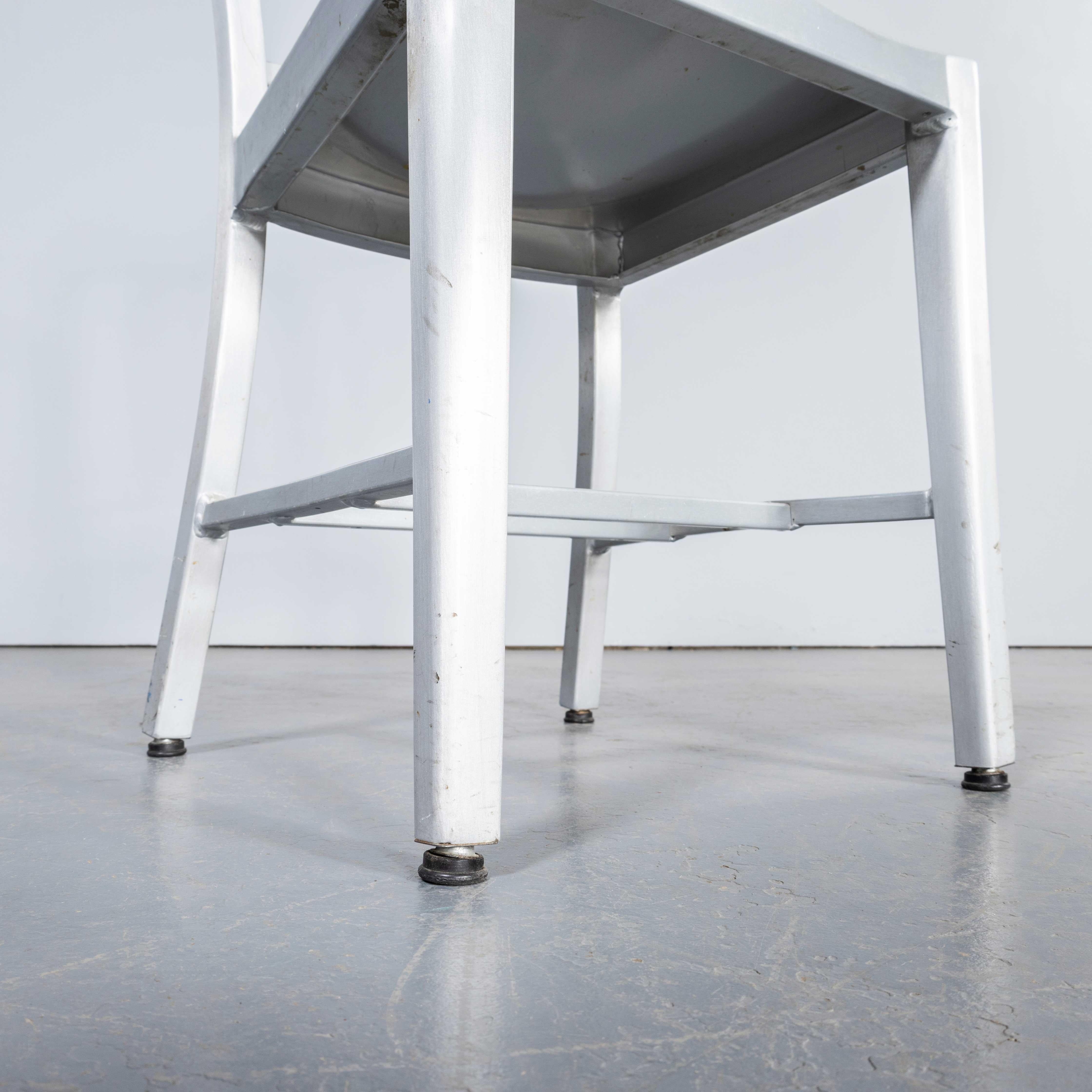 1960's Original Aluminium Emeco 1006 Navy Dining Chair - Set Of Six 4