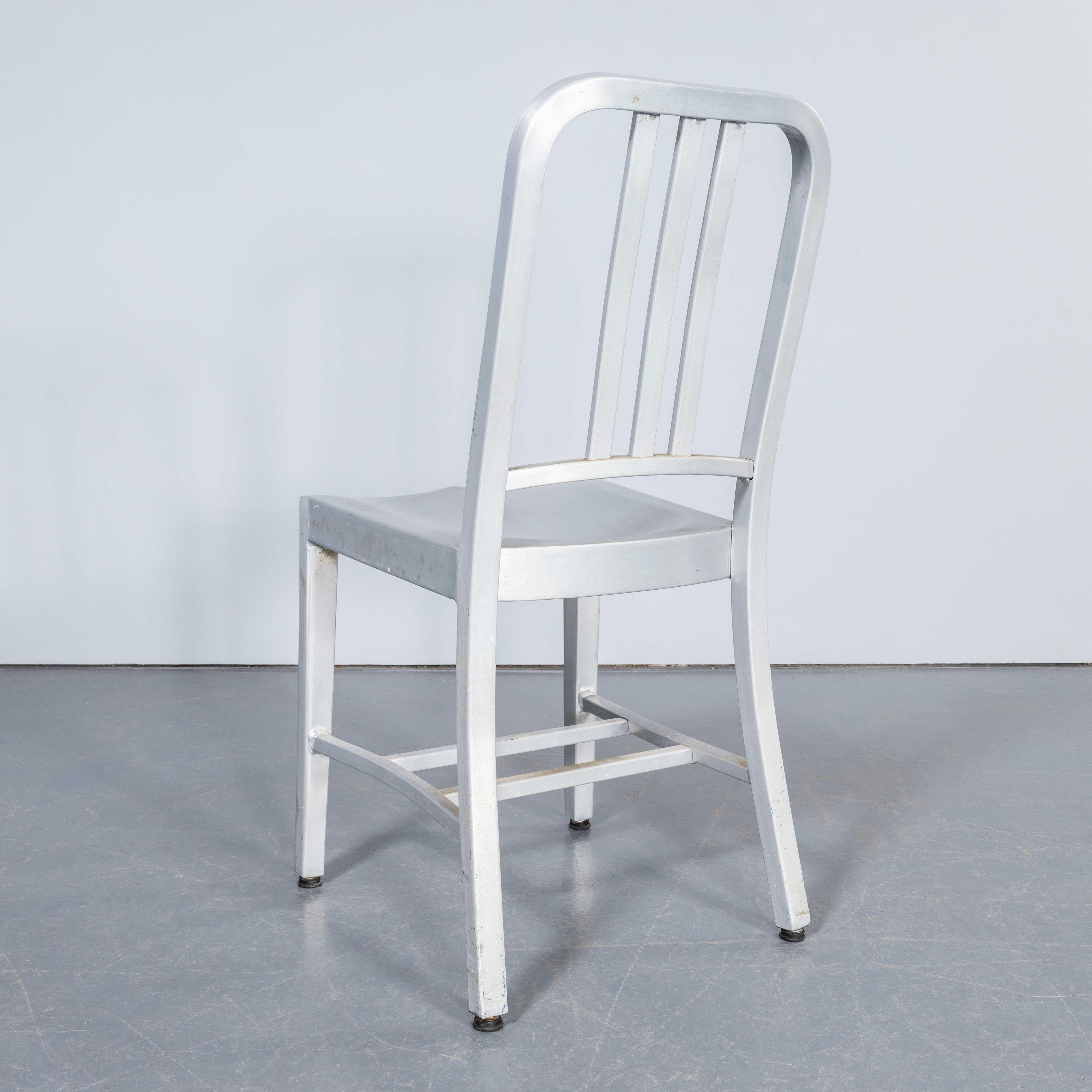 1960's Original Aluminium Emeco 1006 Navy Dining Chair - Set Of Six 2