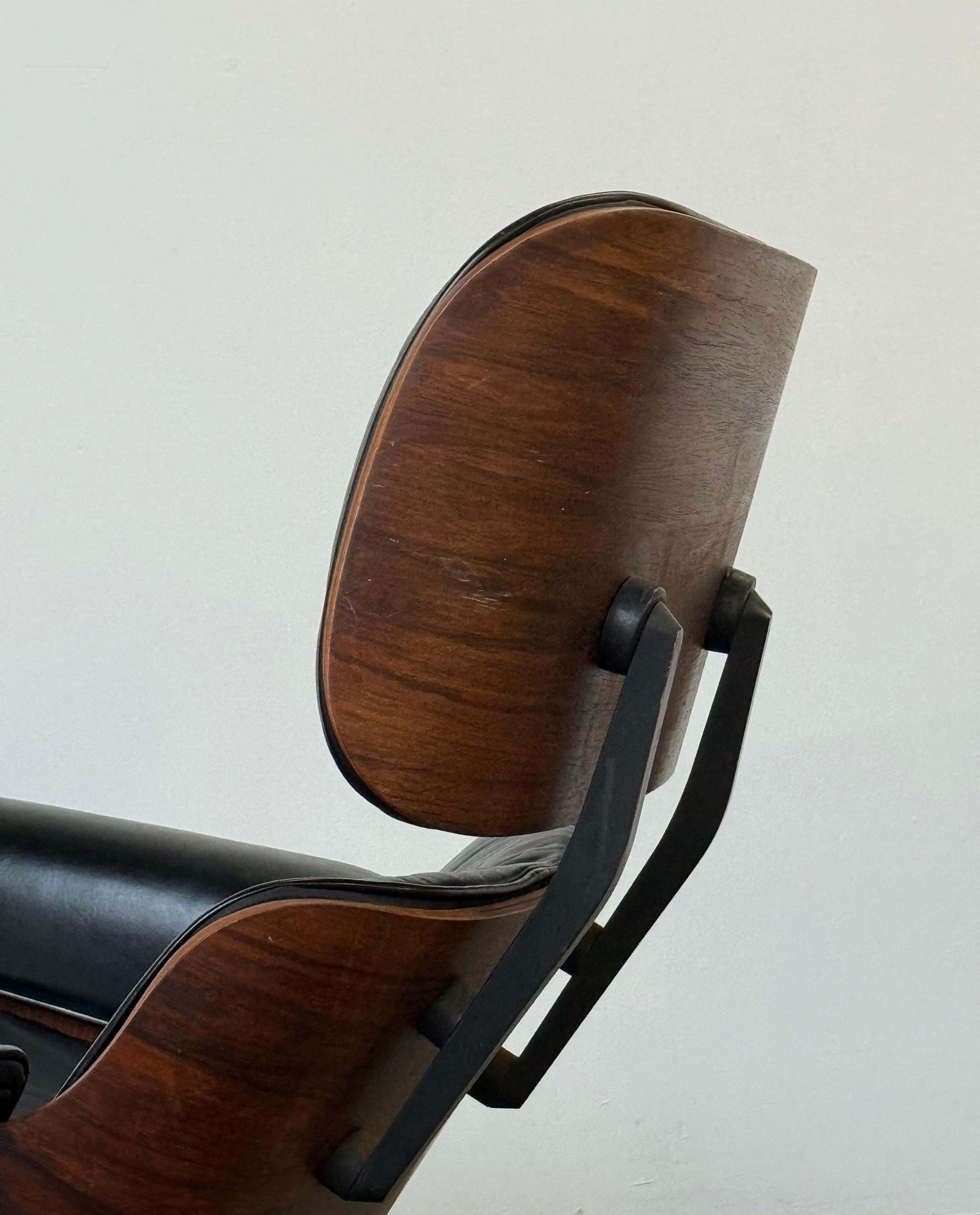 1960er Jahre Original früher Herman Miller Eames Lounge Chair und Ottoman im Angebot 6