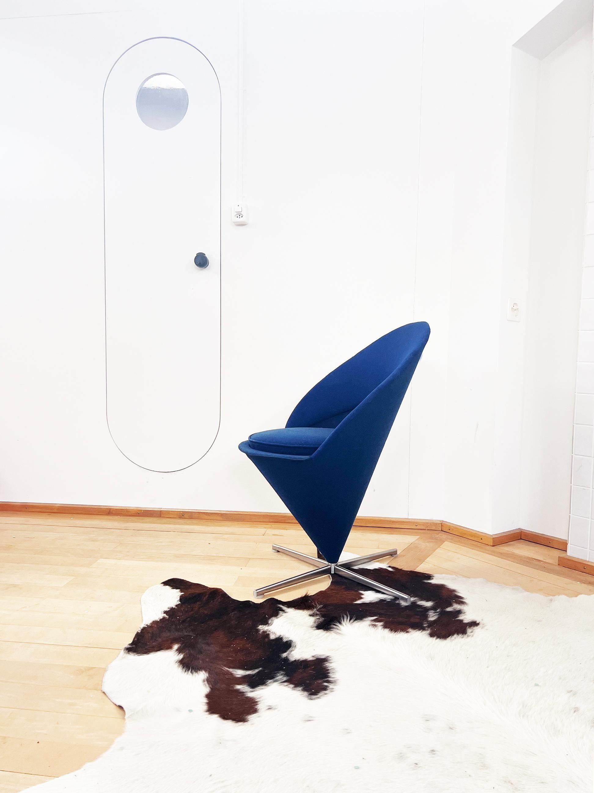 1960s Original Early Verner Panton Cone Swivel Chair + Ottoman SET-- 2 Pieces im Angebot 4
