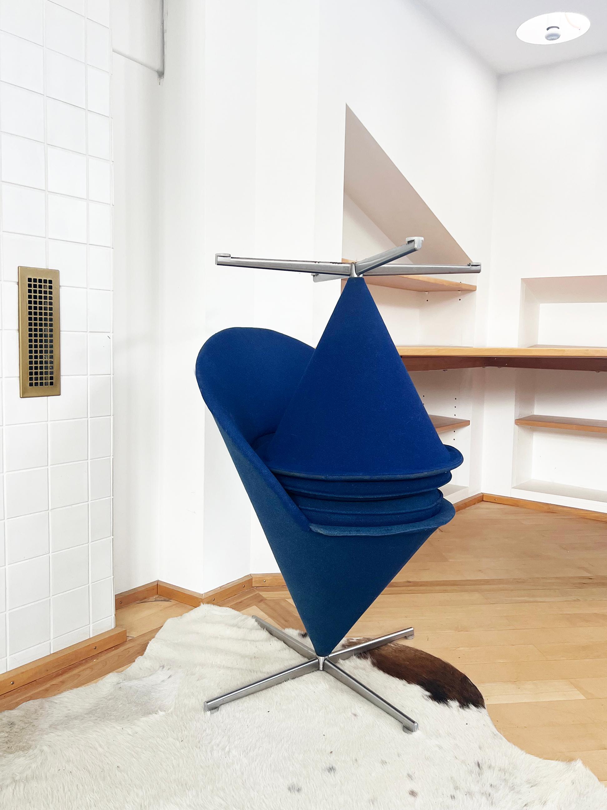 1960s Original Early Verner Panton Cone Swivel Chair + Ottoman SET-- 2 Pieces im Angebot 6