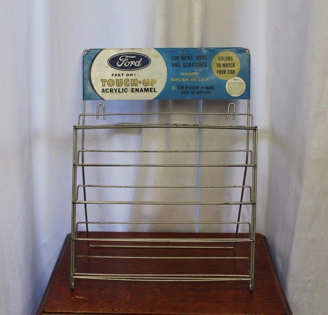 Metal 1960s Original Ford Acrylic Enamel Touch Up Paint Counter Top Display For Sale