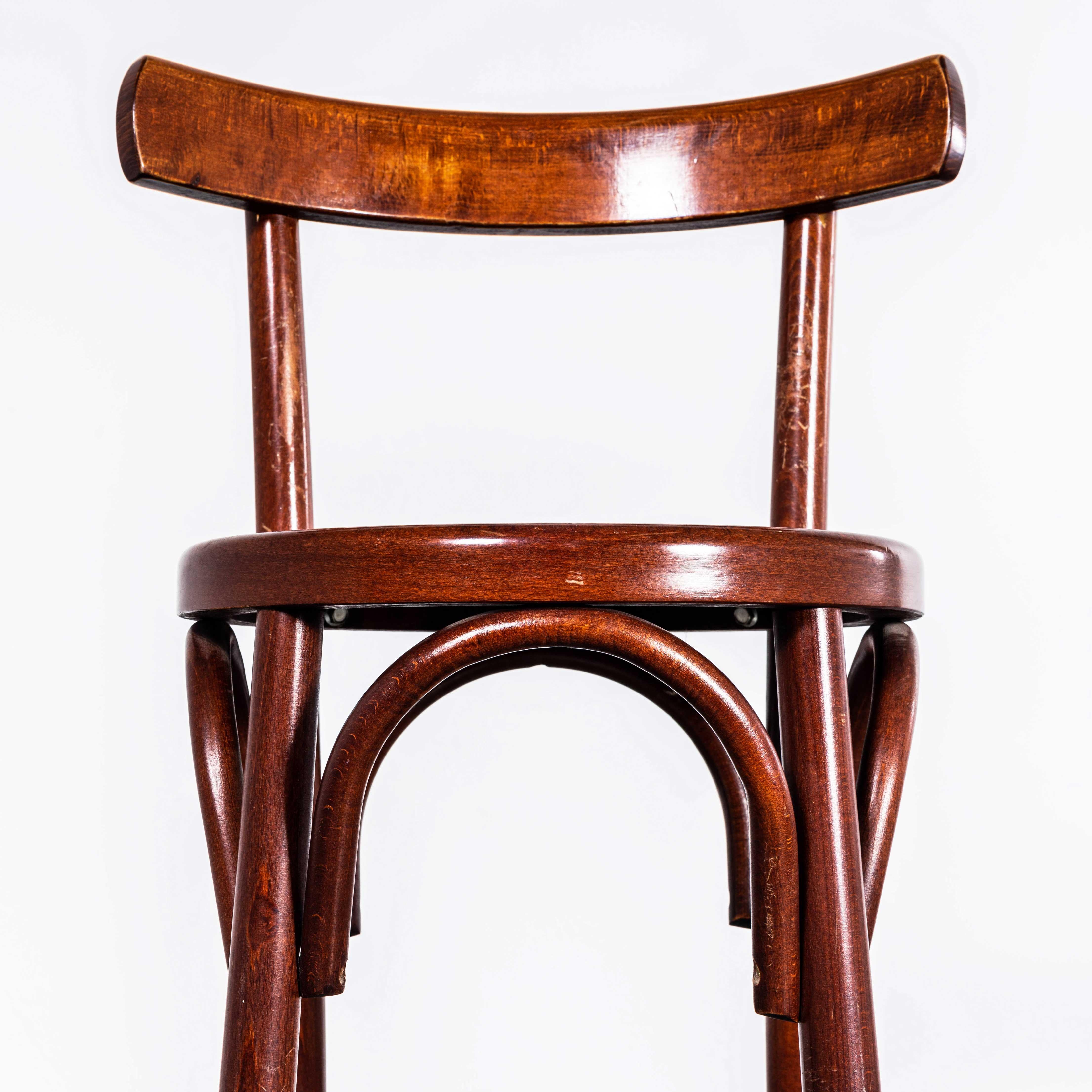 1960's Original French Bentwood High Bar Chairs - Set Of Six 5