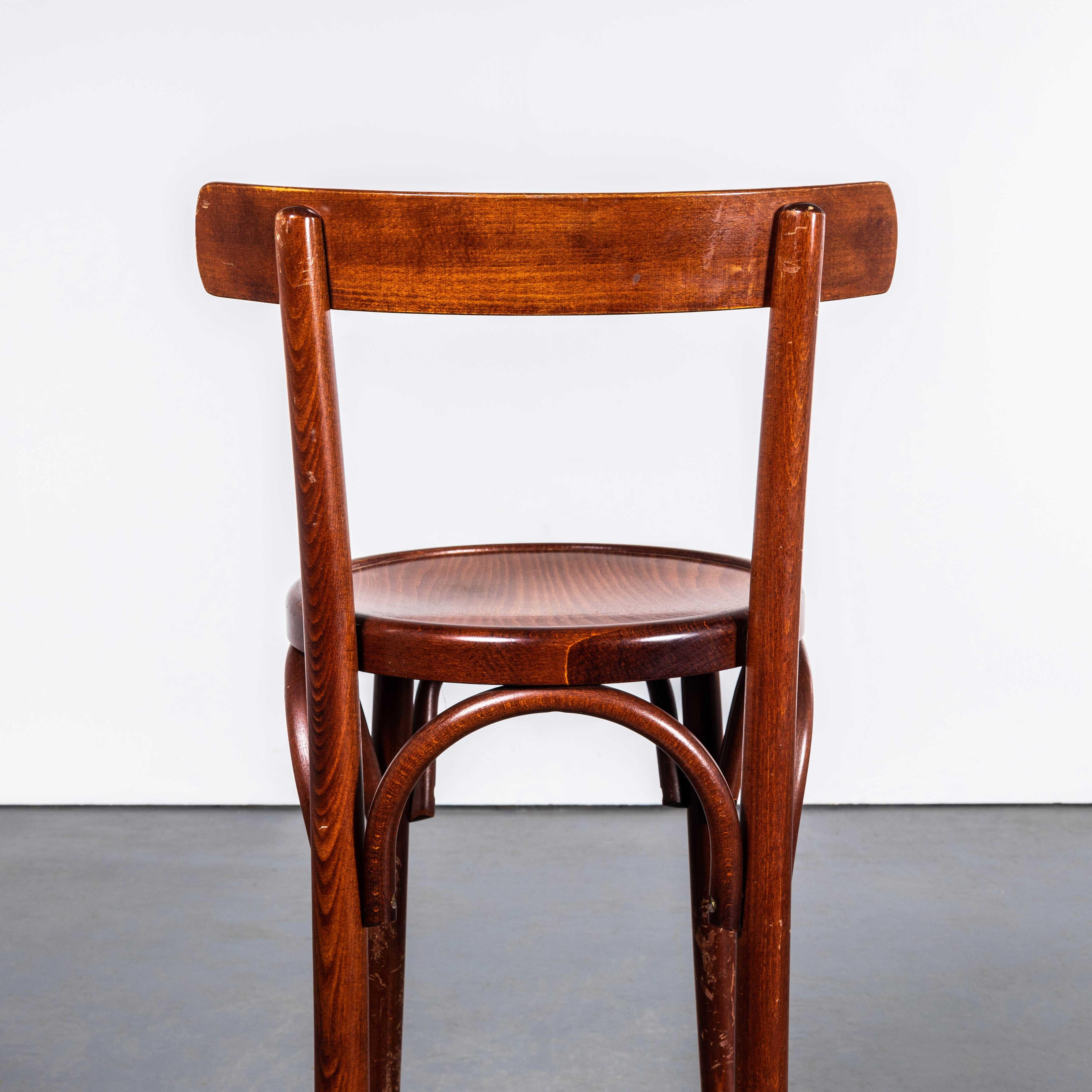 1960's Original French Bentwood High Bar Chairs - Set Of Six 7