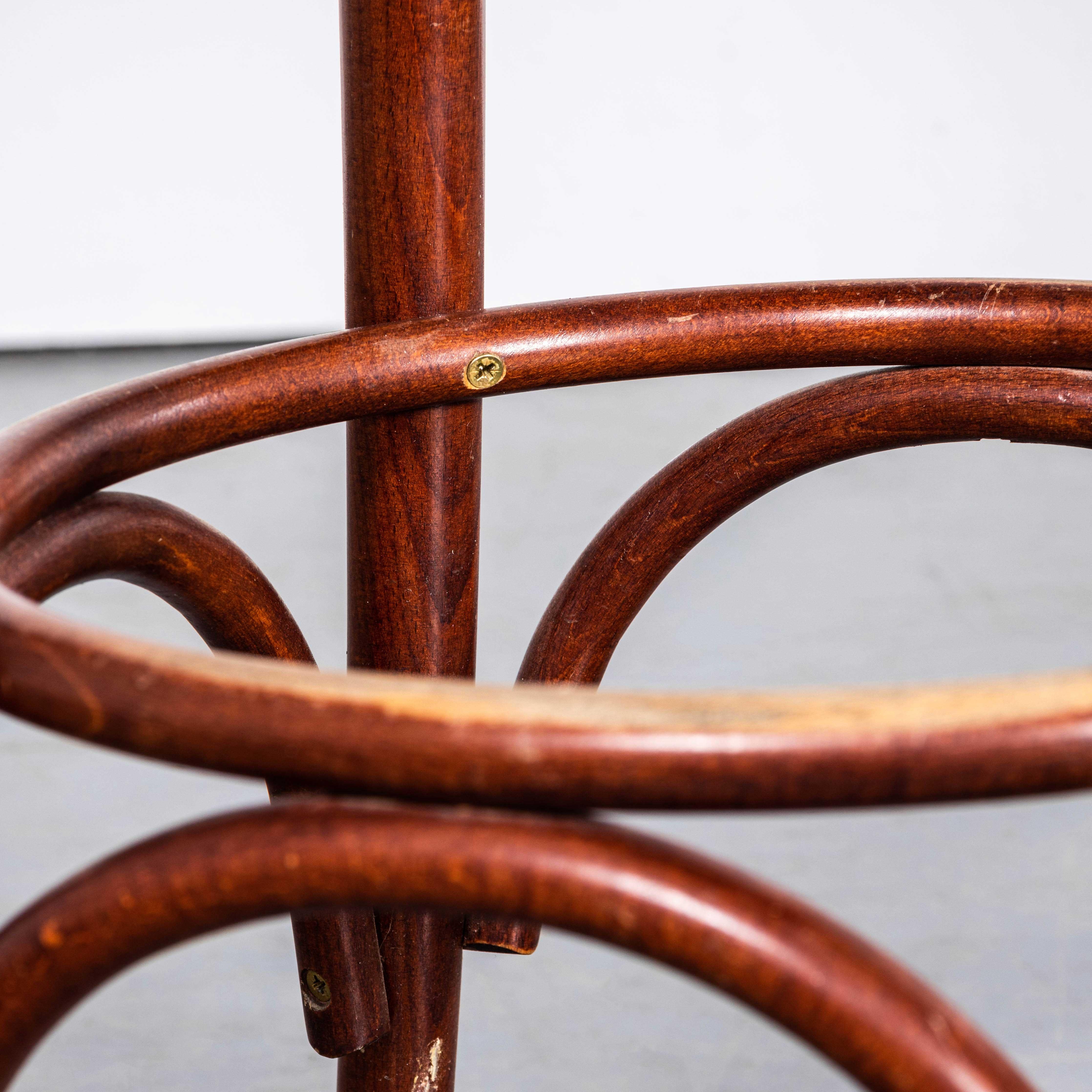 1960's Original French Bentwood High Bar Chairs - Set Of Six 4