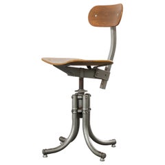 1960s Original French Bienaise Swiveling Atelier, Desk Chair