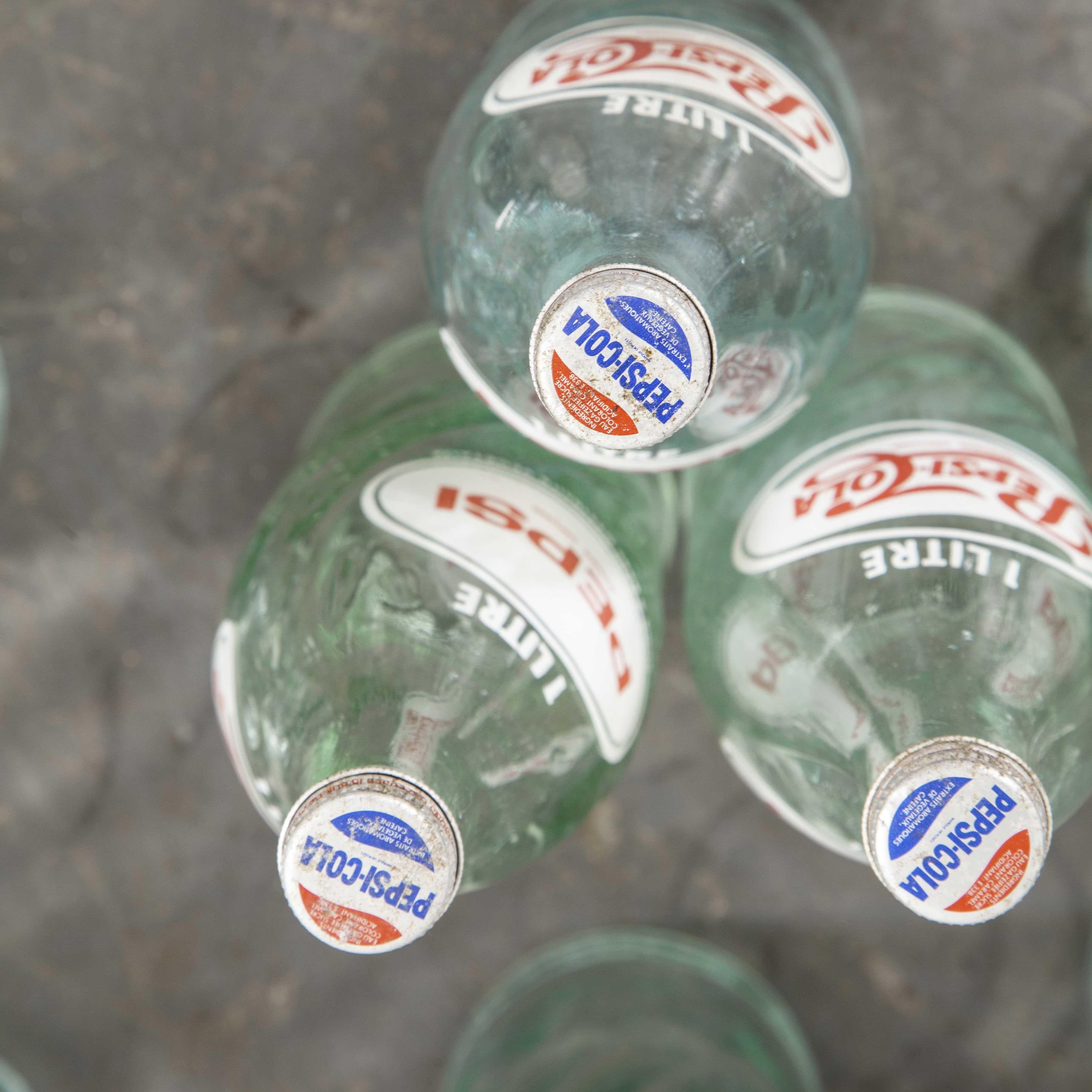 Français Bouteilles à Pepsi en verre français d'origine des années 1960, grande quantité disponible en vente