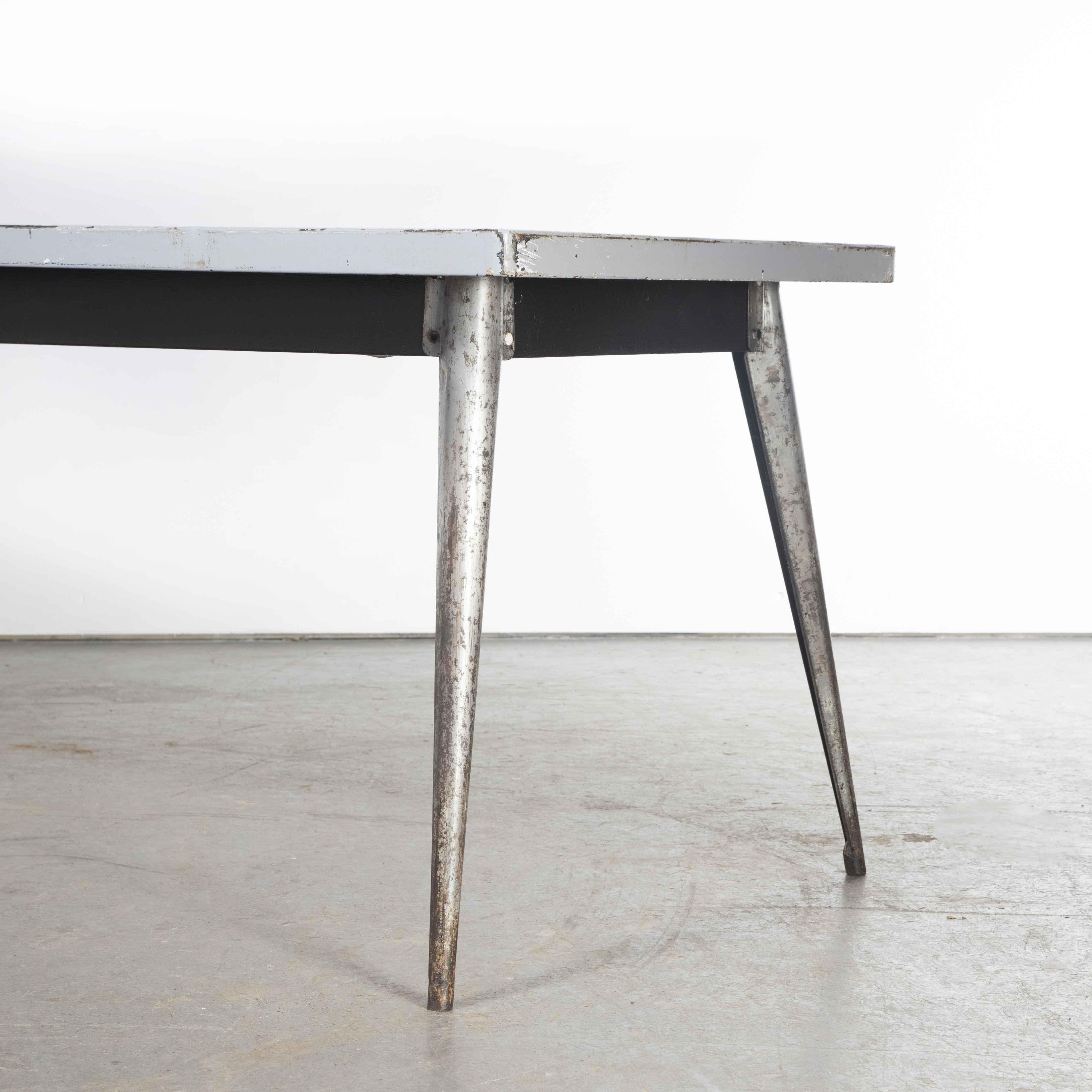Metal 1960's Original French T55 Tolix Rectangular 2 Metre Dining Table '932.3' For Sale