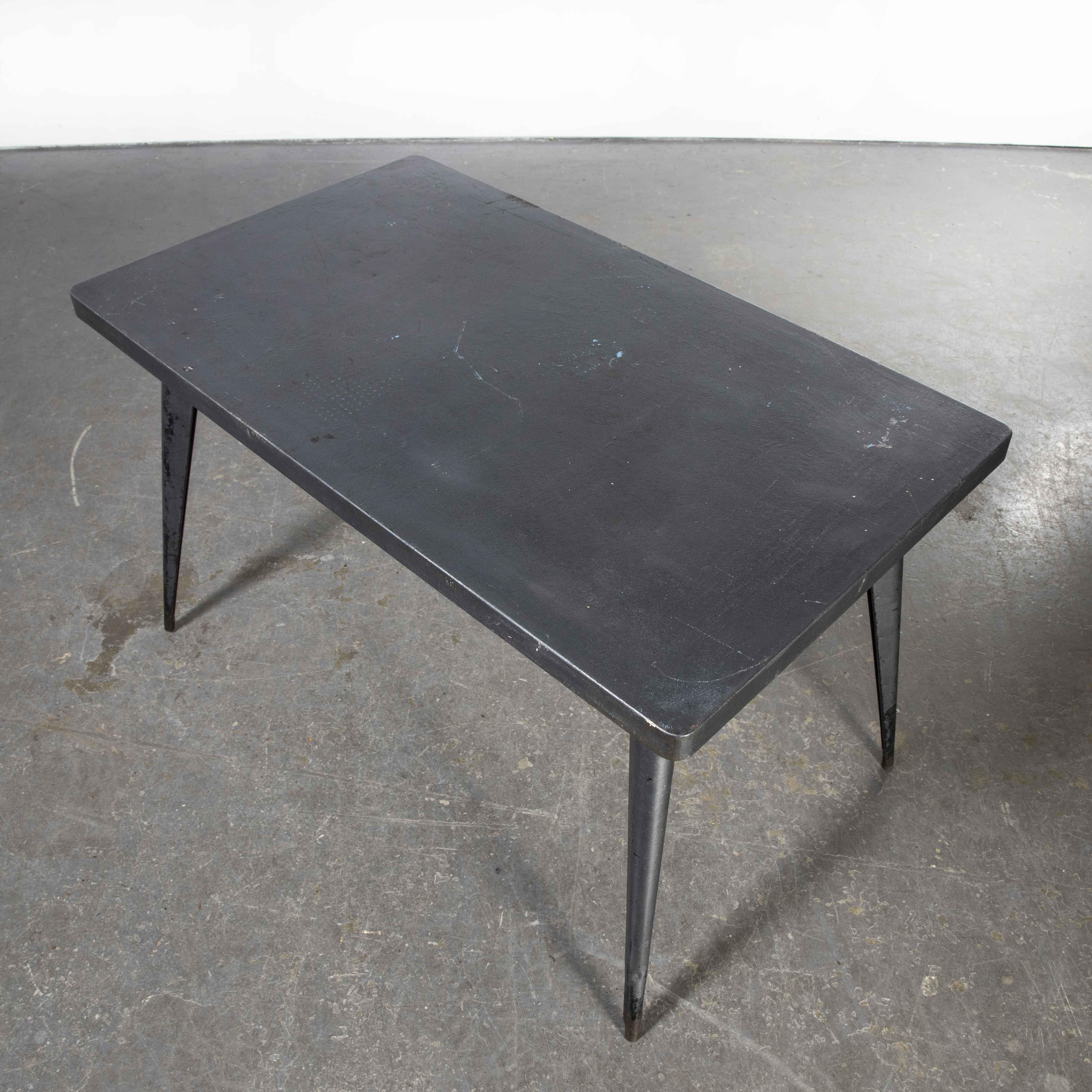 1960's Original French T55 Tolix Rectangular Dining Table 'Model 1296' For Sale 5
