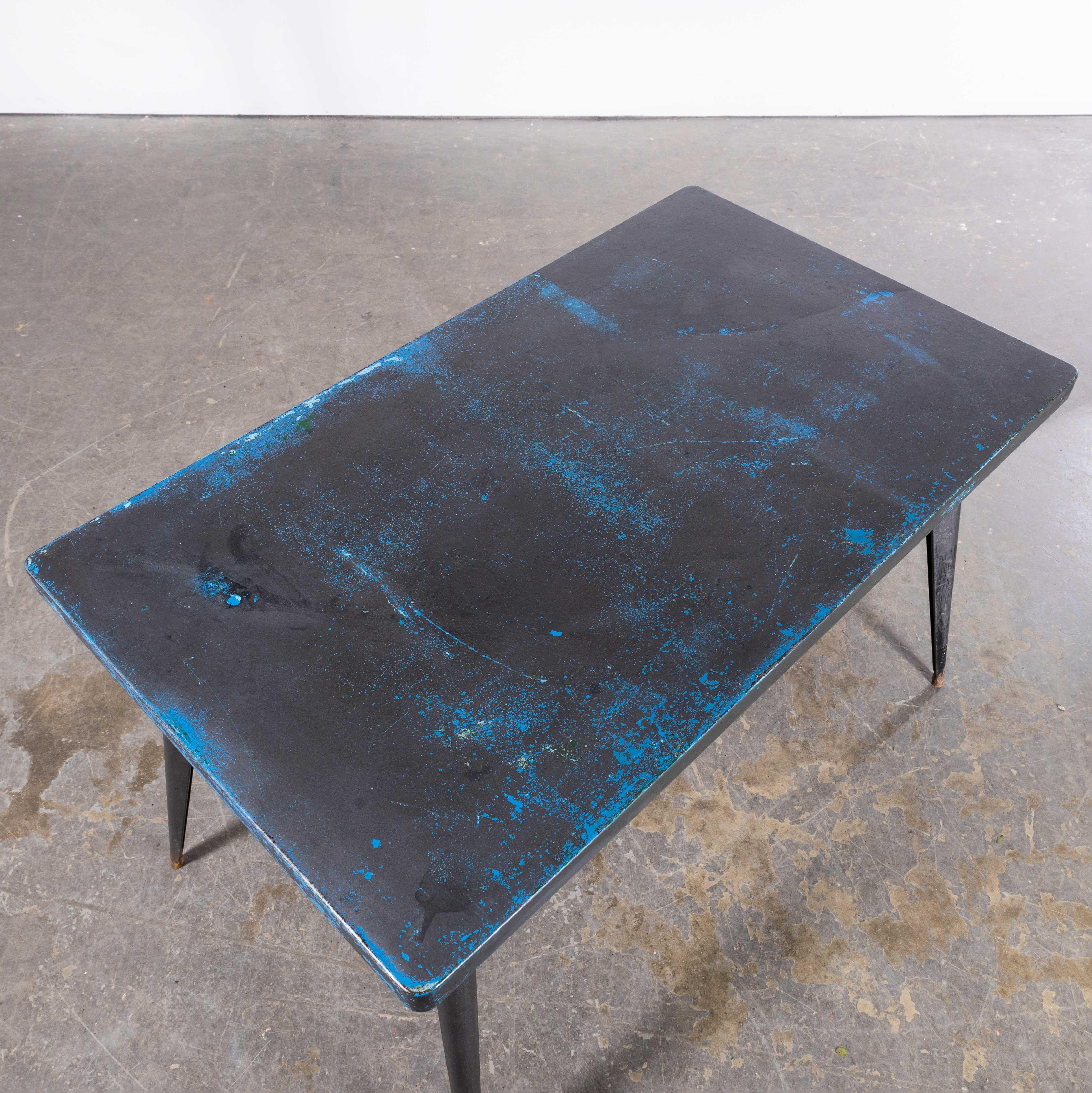 Metal 1960's Original French T55 Tolix Rectangular Dining Table - 120cm (Model 1296 ) For Sale