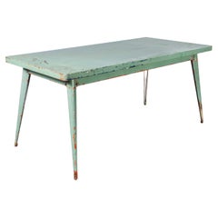 Used 1960's Original French T55 Tolix Rectangular Dining Table - 160cm (Model  1330)