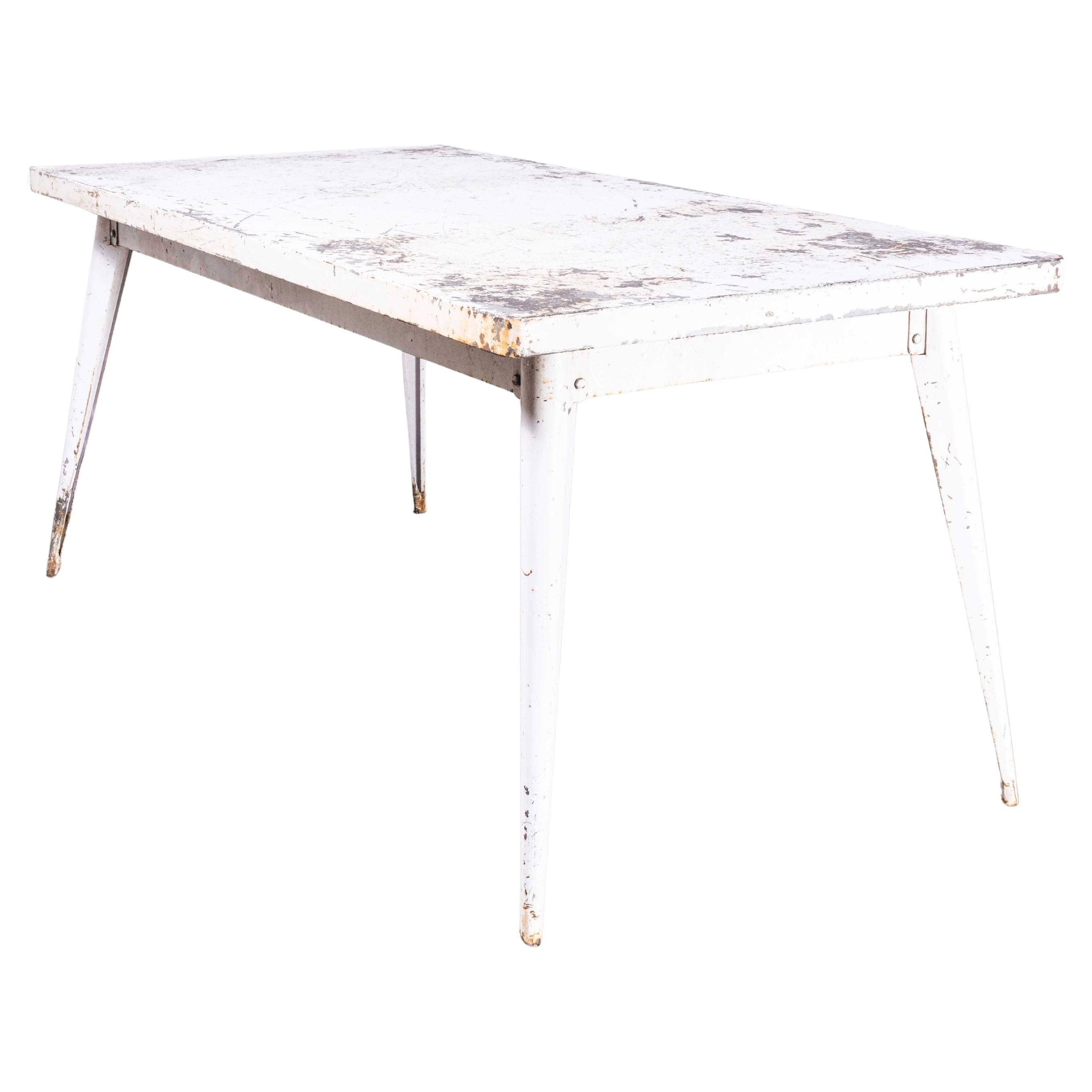 Table de salle à manger rectangulaire T55 Tolix d'origine française des années 1960 - 160cm (Modèle)  1330.2 en vente