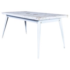 Tavolo da pranzo rettangolare originale francese T55 Tolix degli anni '60 - Modello 160 cm  1330.5