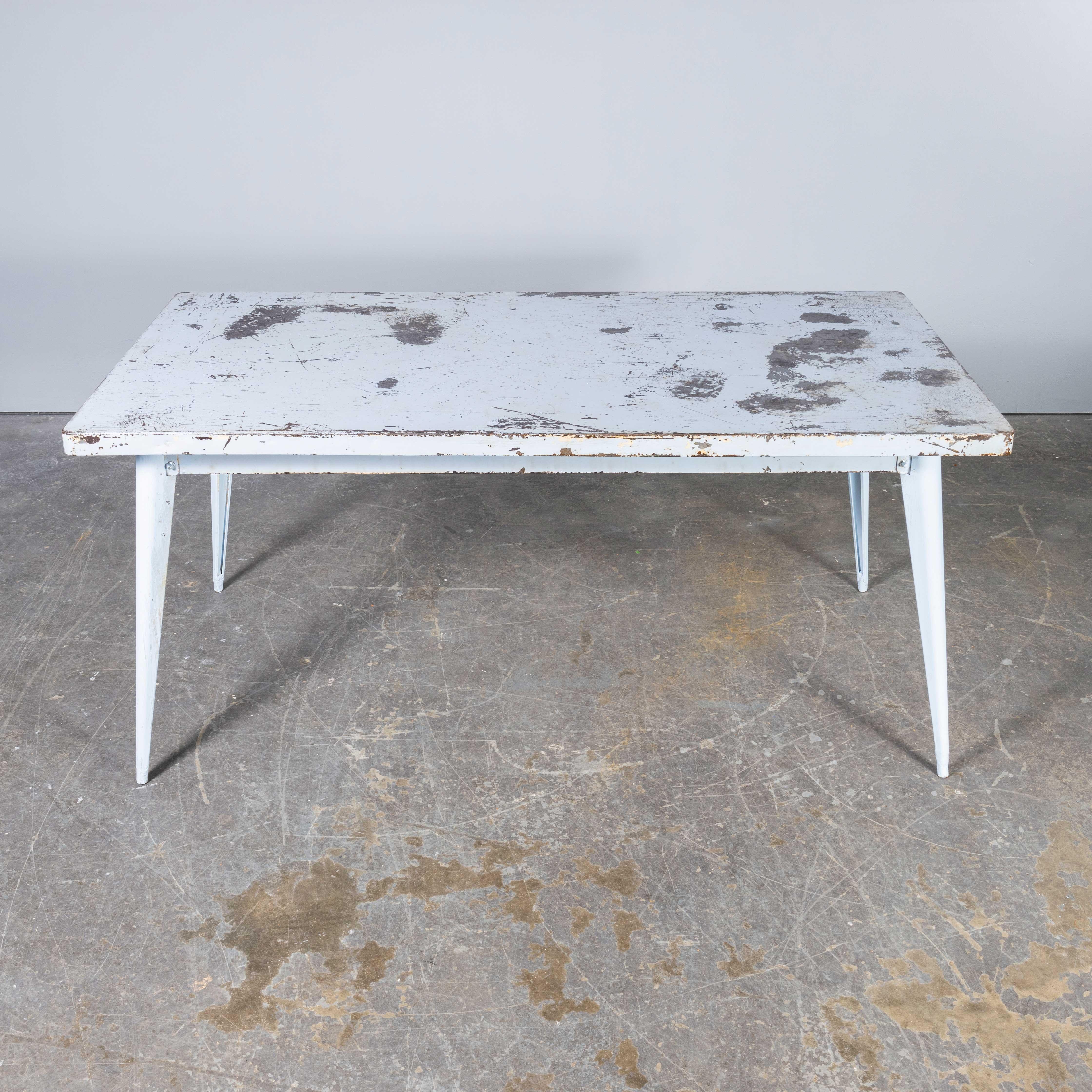 1960's Original Französisch T55 Tolix Rechteckige Esstisch - 160cm Modell  1330.8 (Metall) im Angebot