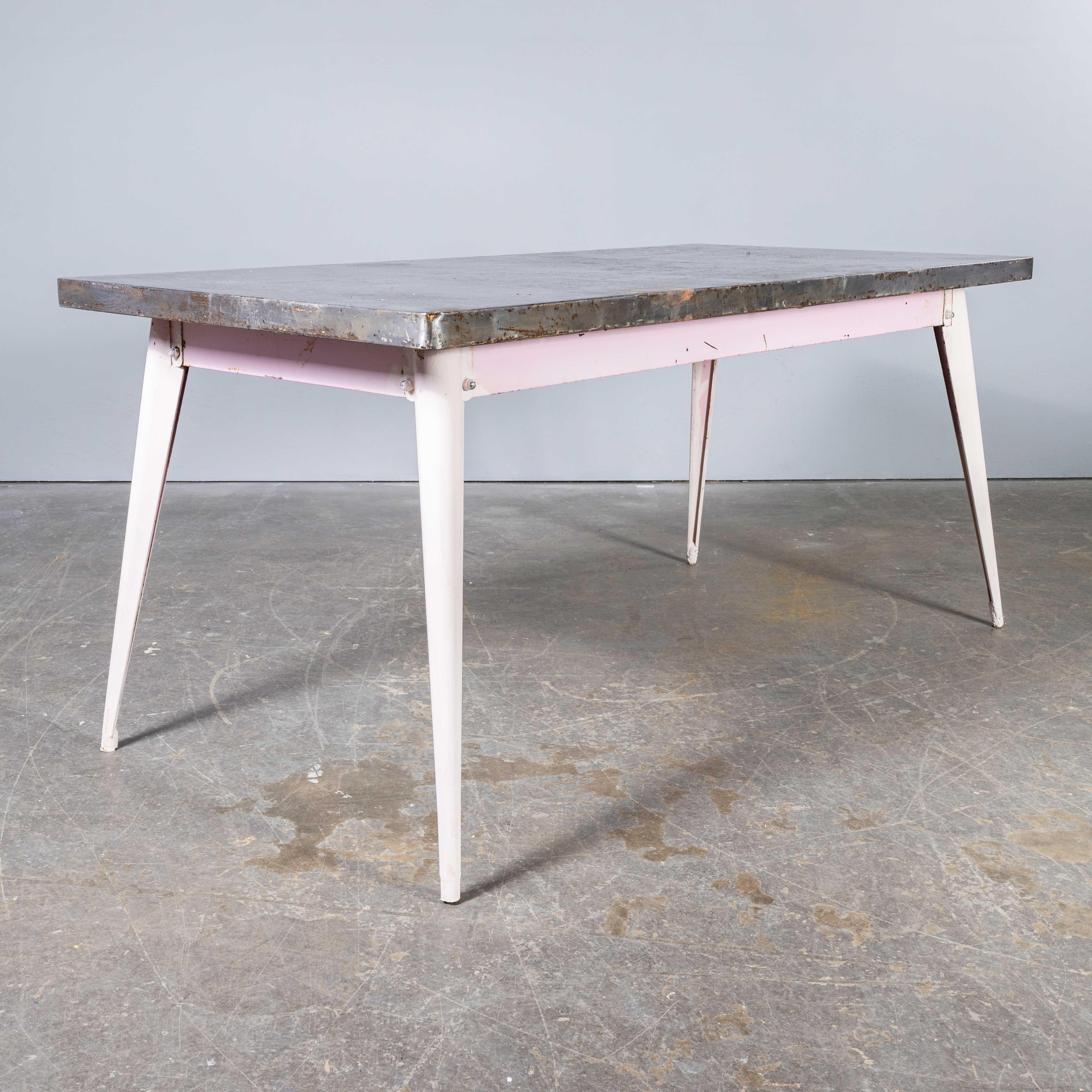 1960's Original French T55 Tolix Rectangular Dining Table - 160cm Model  1330.9 For Sale 7