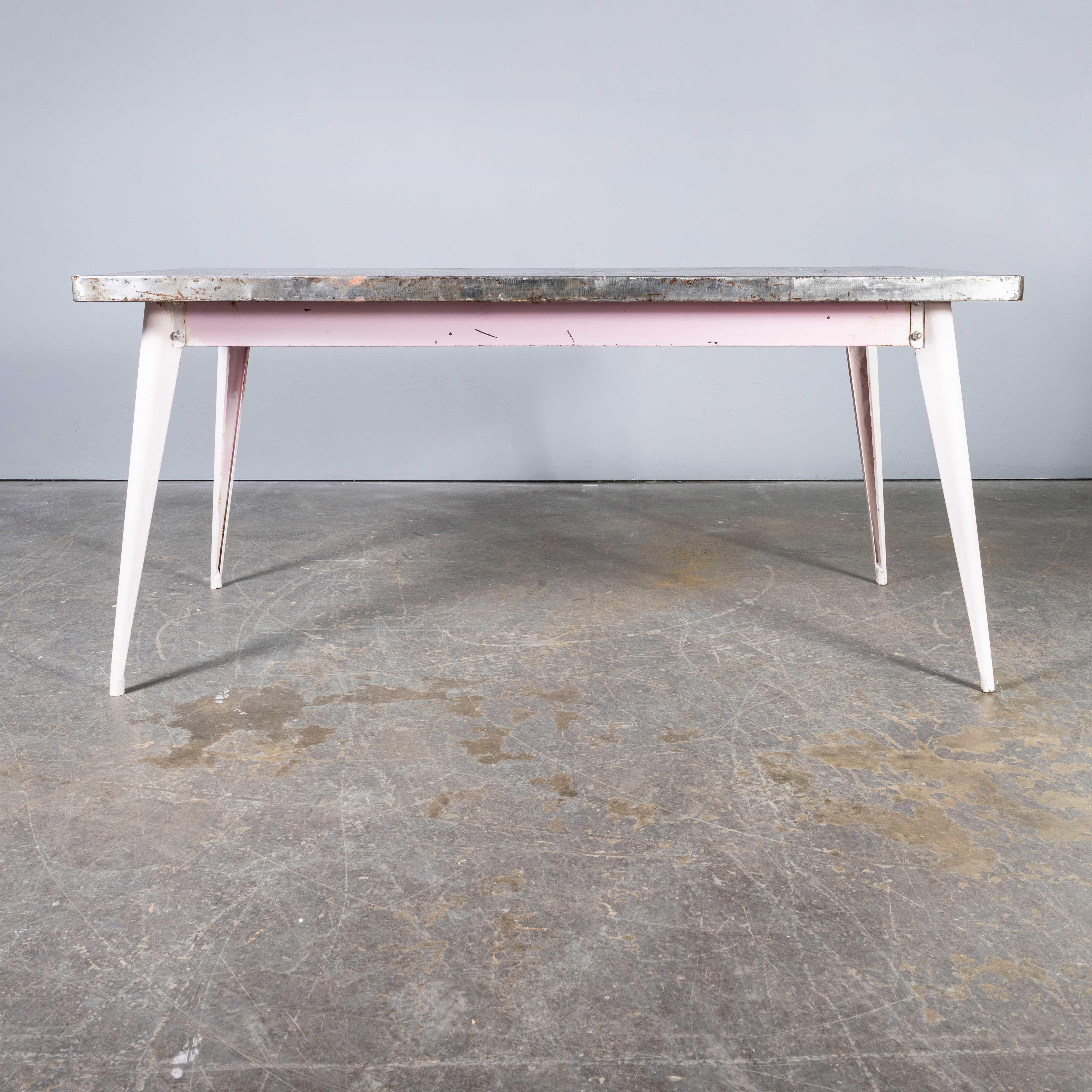 Mid-20th Century 1960's Original French T55 Tolix Rectangular Dining Table - 160cm Model  1330.9 For Sale