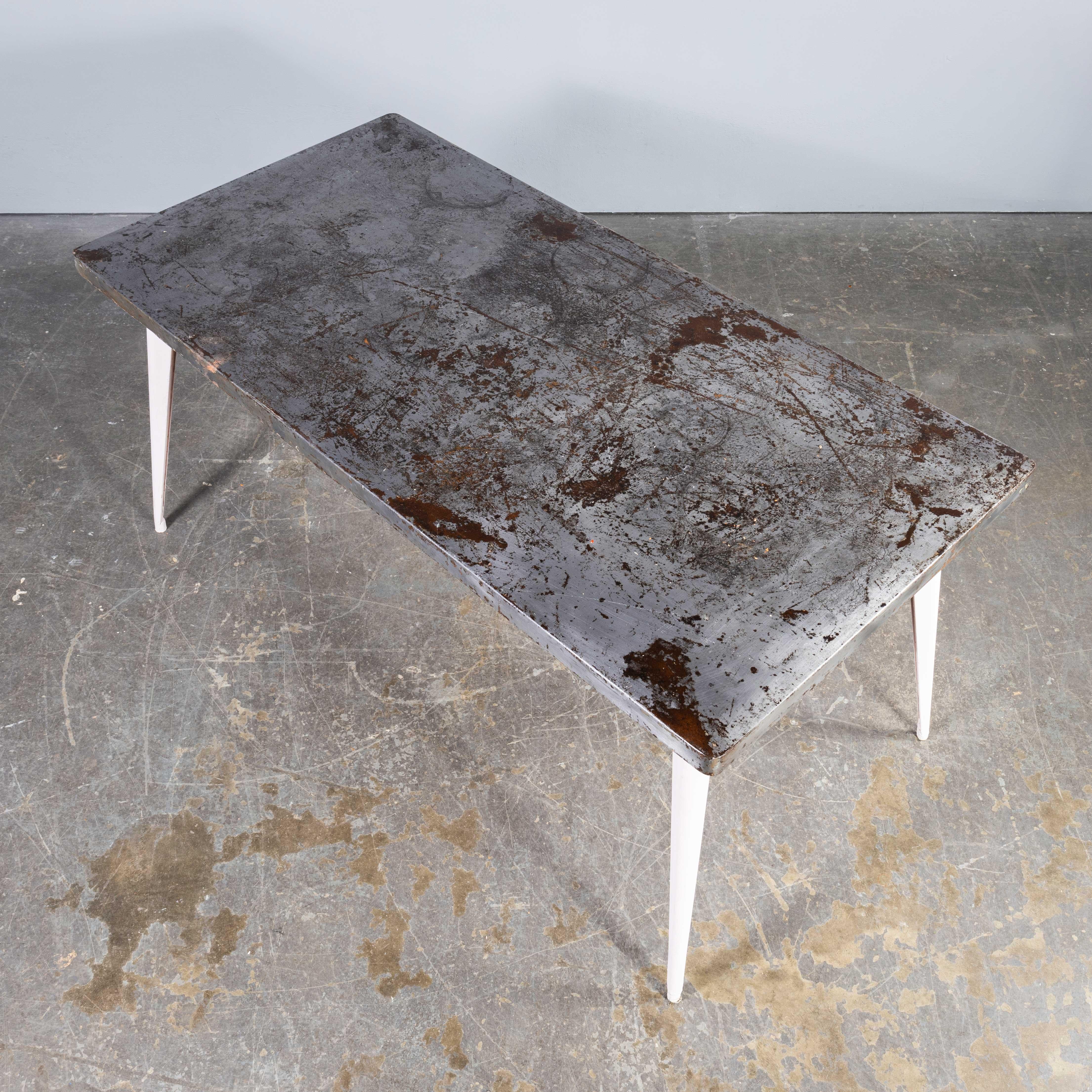 1960's Original French T55 Tolix Rectangular Dining Table - 160cm Model  1330.9 For Sale 1