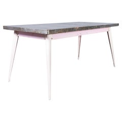 Tavolo da pranzo rettangolare originale francese T55 Tolix degli anni '60 - Modello 160 cm  1330.9