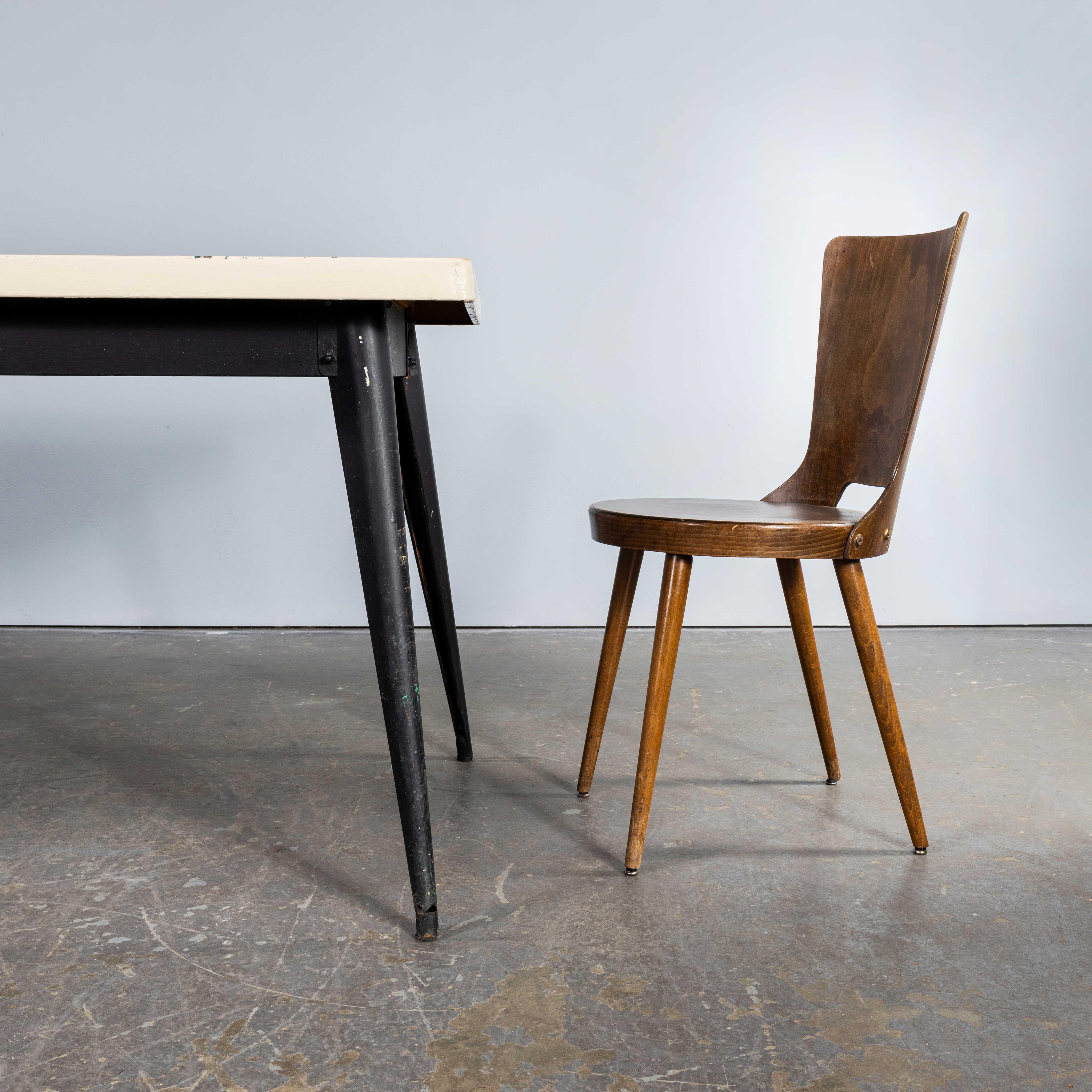 1960's Original French T55 Tolix Rectangular White 2 Metre Dining Table. (932.5) For Sale 1