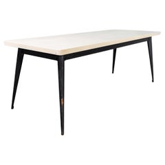 1960's Original French T55 Tolix Rectangular White 2 Metre Dining Table. (932.5)