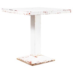 Used 1960's Original French Tolix Square Outdoor Dining Table - (Model 1153)