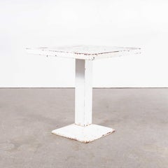 1960's Original French Tolix Square Outdoor Table - White Square (1153.1)