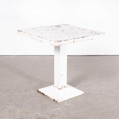 1960's Original French Tolix Square Outdoor Table - White Square (1153.2)