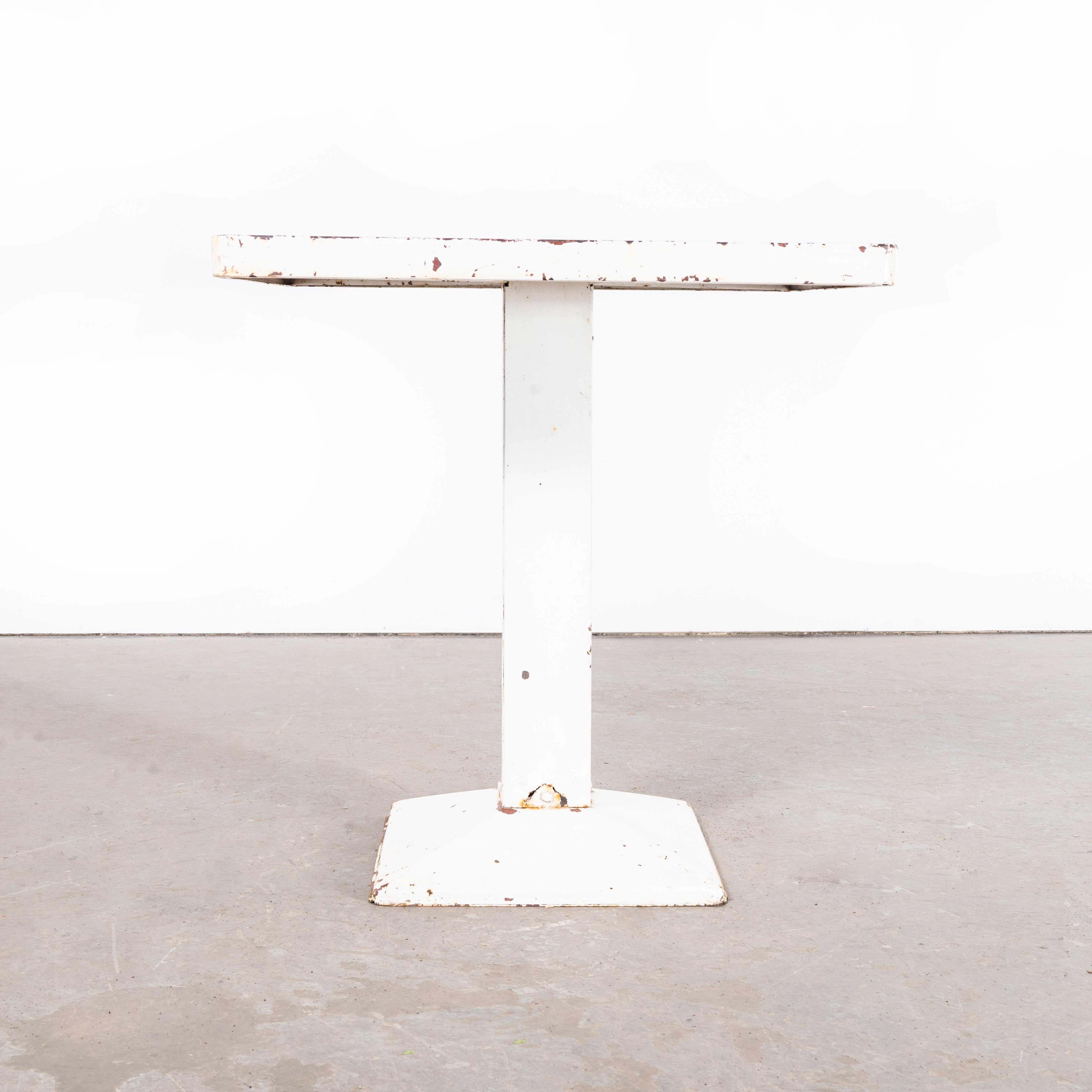 Mid-20th Century 1960's Original French Tolix Square Outdoor Table - White Square (1153.2) For Sale