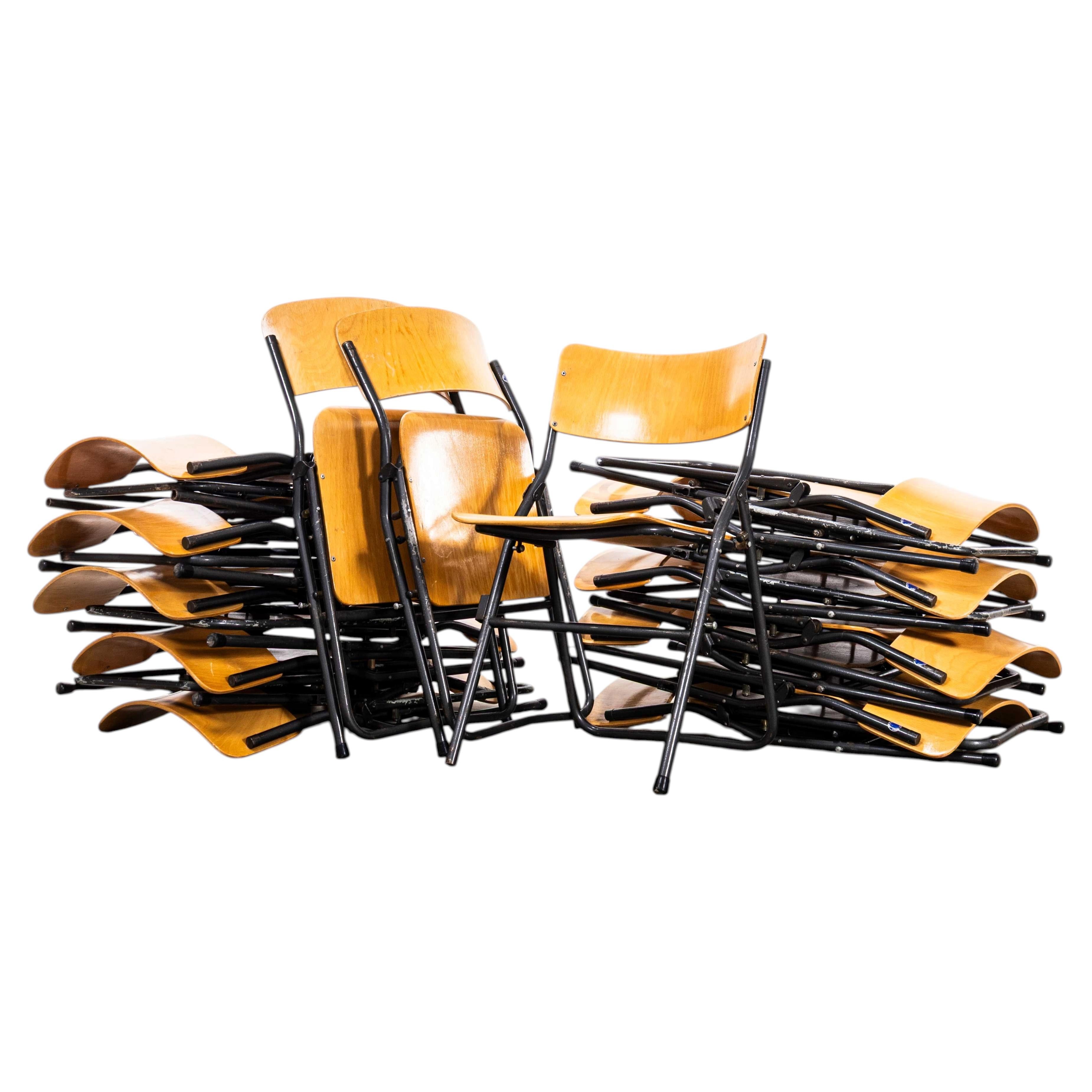1960's Original German Folding University Dining Chairs For Sale