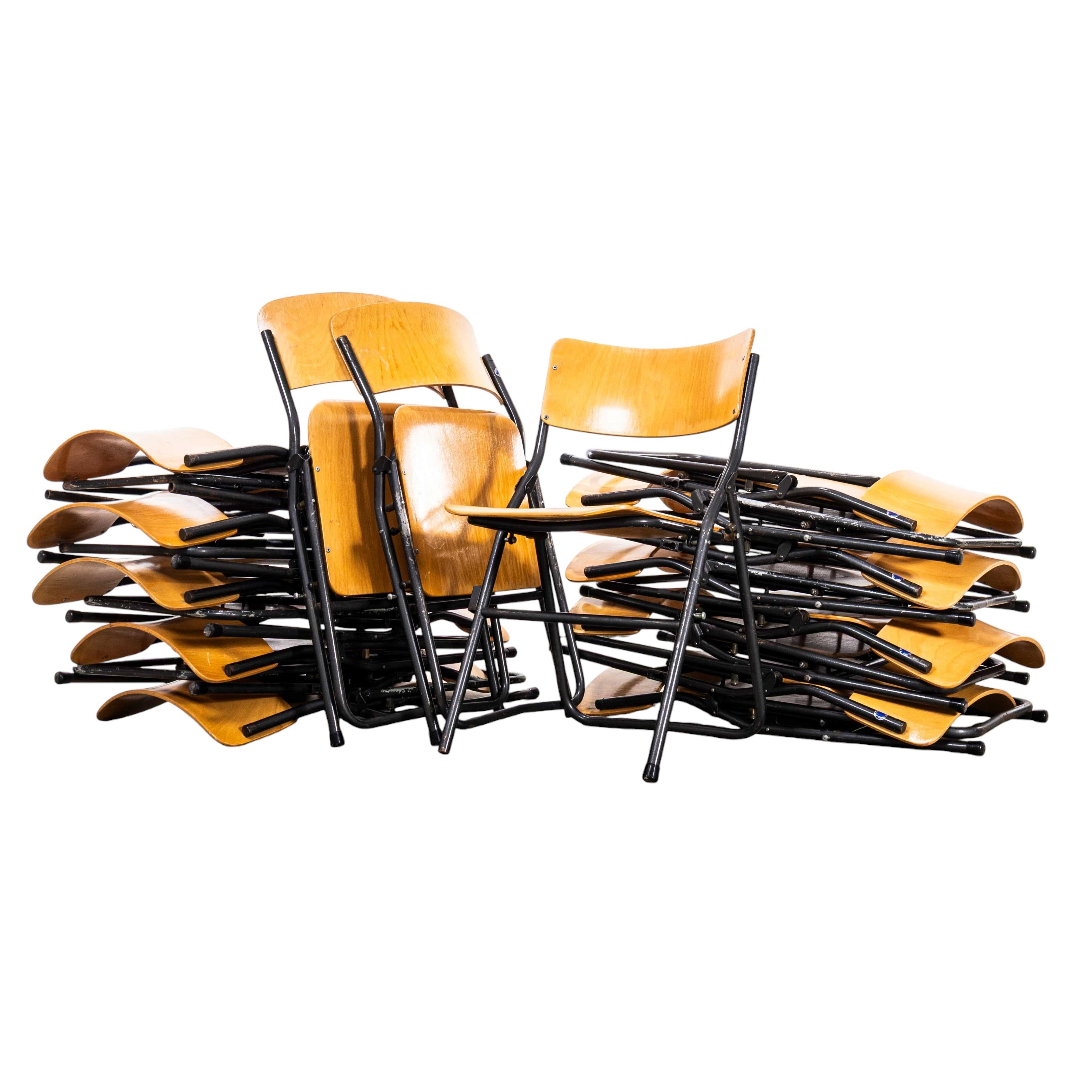 1960's Original German Folding University Dining Chairs For Sale