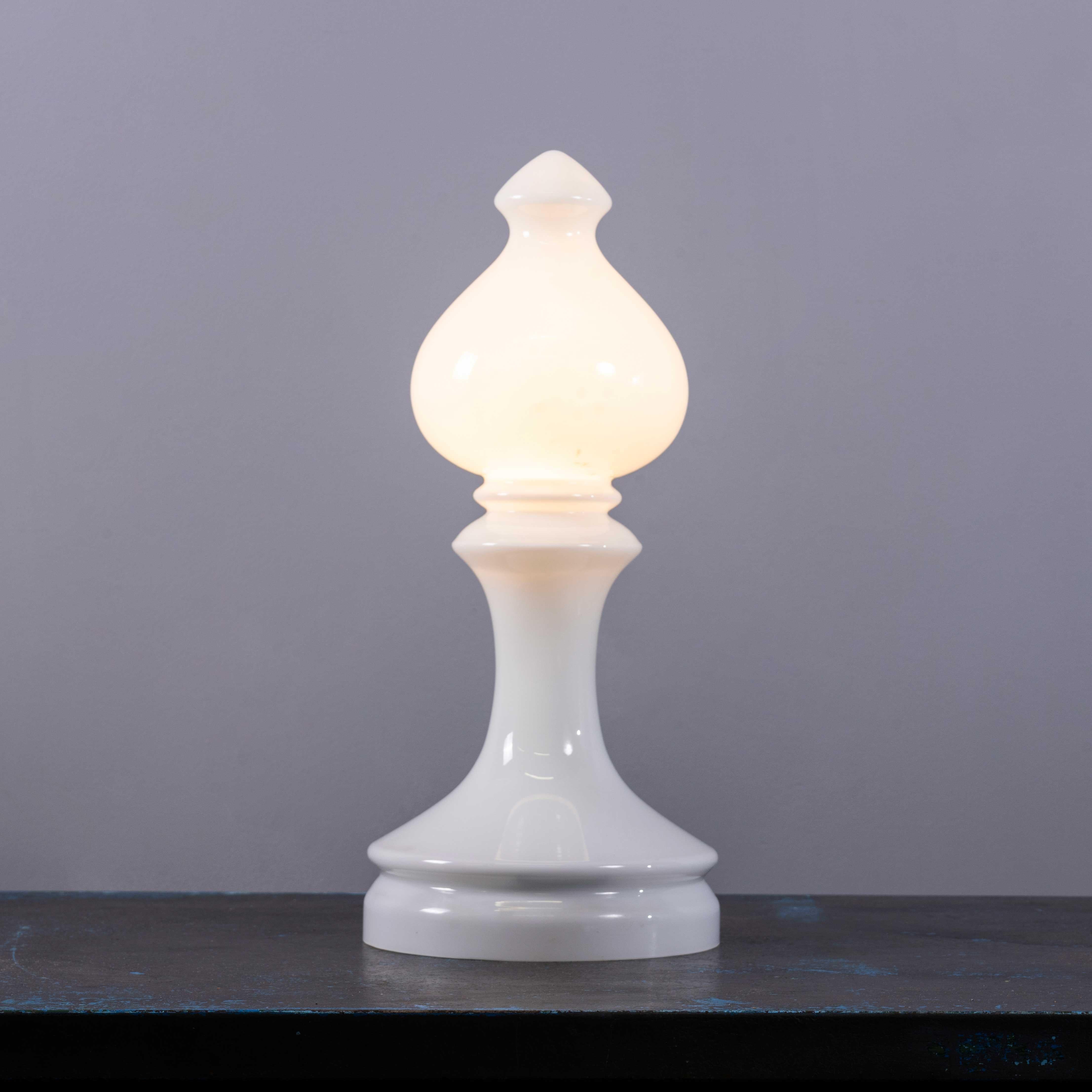 1960's Original Glass Chess Piece Lamp - Ivan Jakes 2