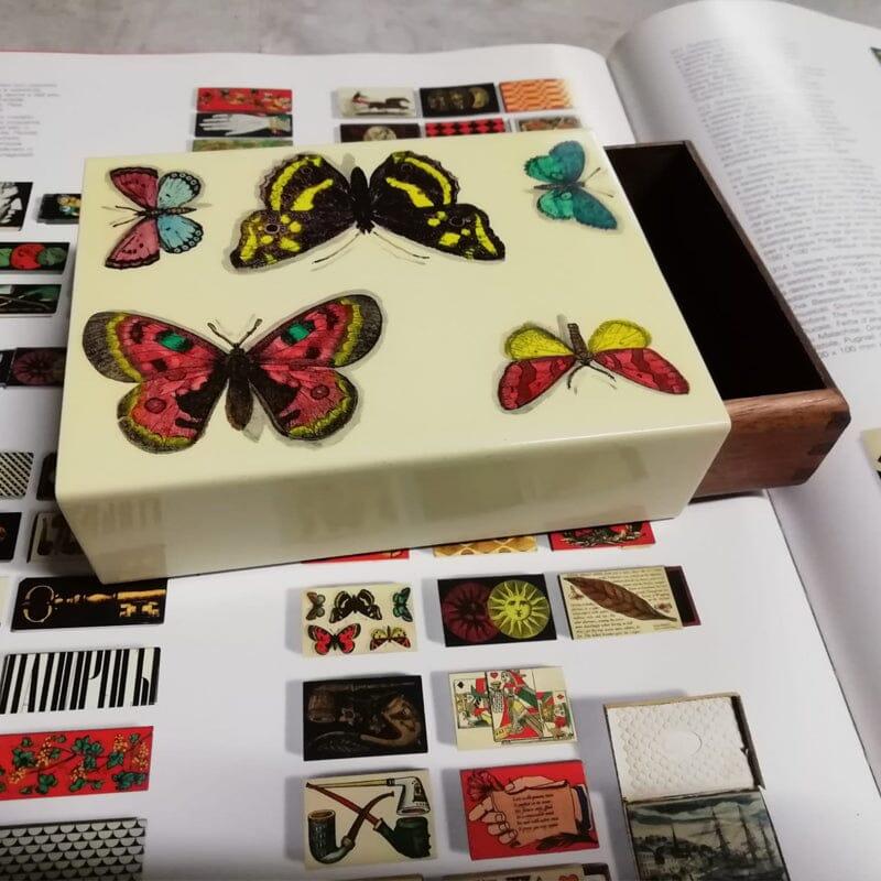 1960s Original Gorgeous box by Piero Fornasetti With Butterflies Motif 4