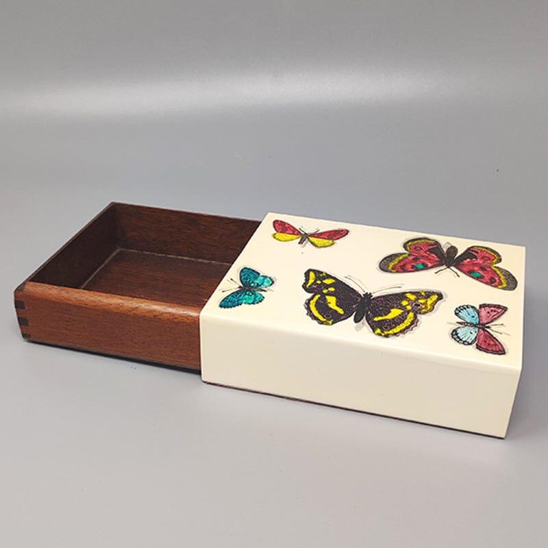 Mid-20th Century 1960s Original Gorgeous box by Piero Fornasetti With Butterflies Motif