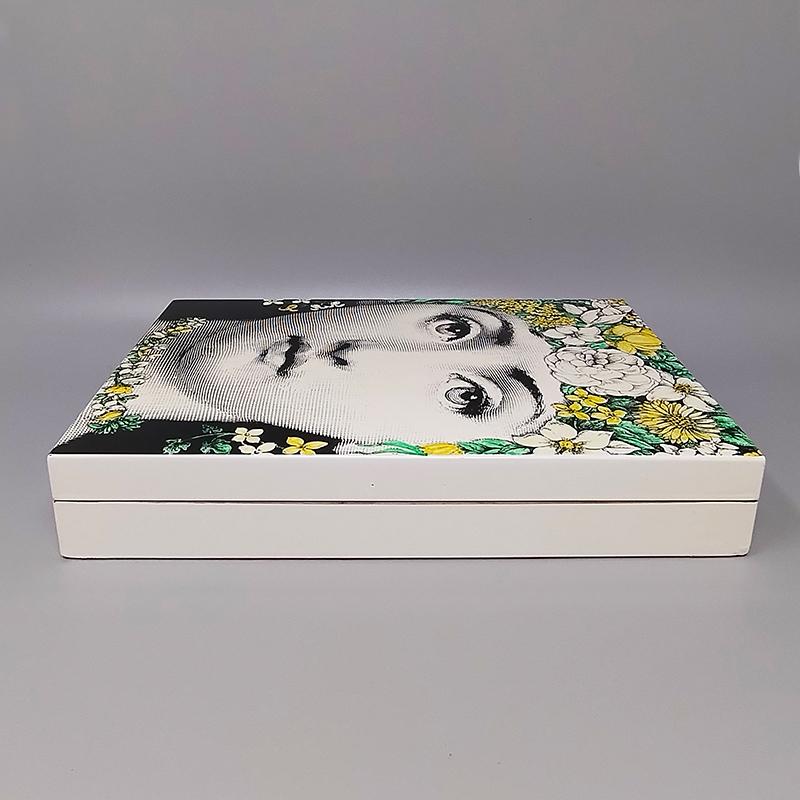 Italian 1960s Original Gorgeous Playing Cards Box by Piero Fornasetti. Made in Italy